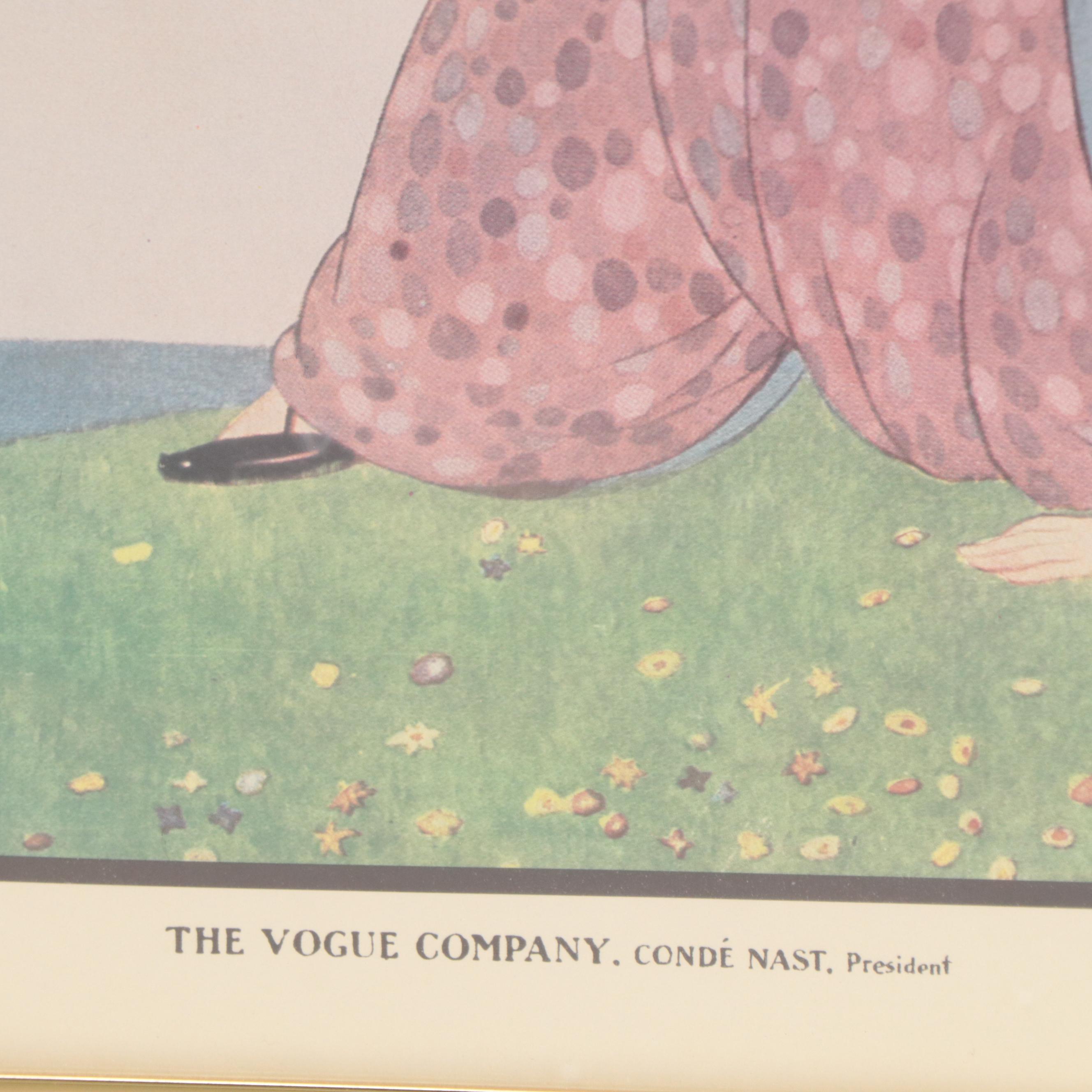 Vogue Magazine Cover Offset Lithograph "Spring Millinery," 1942