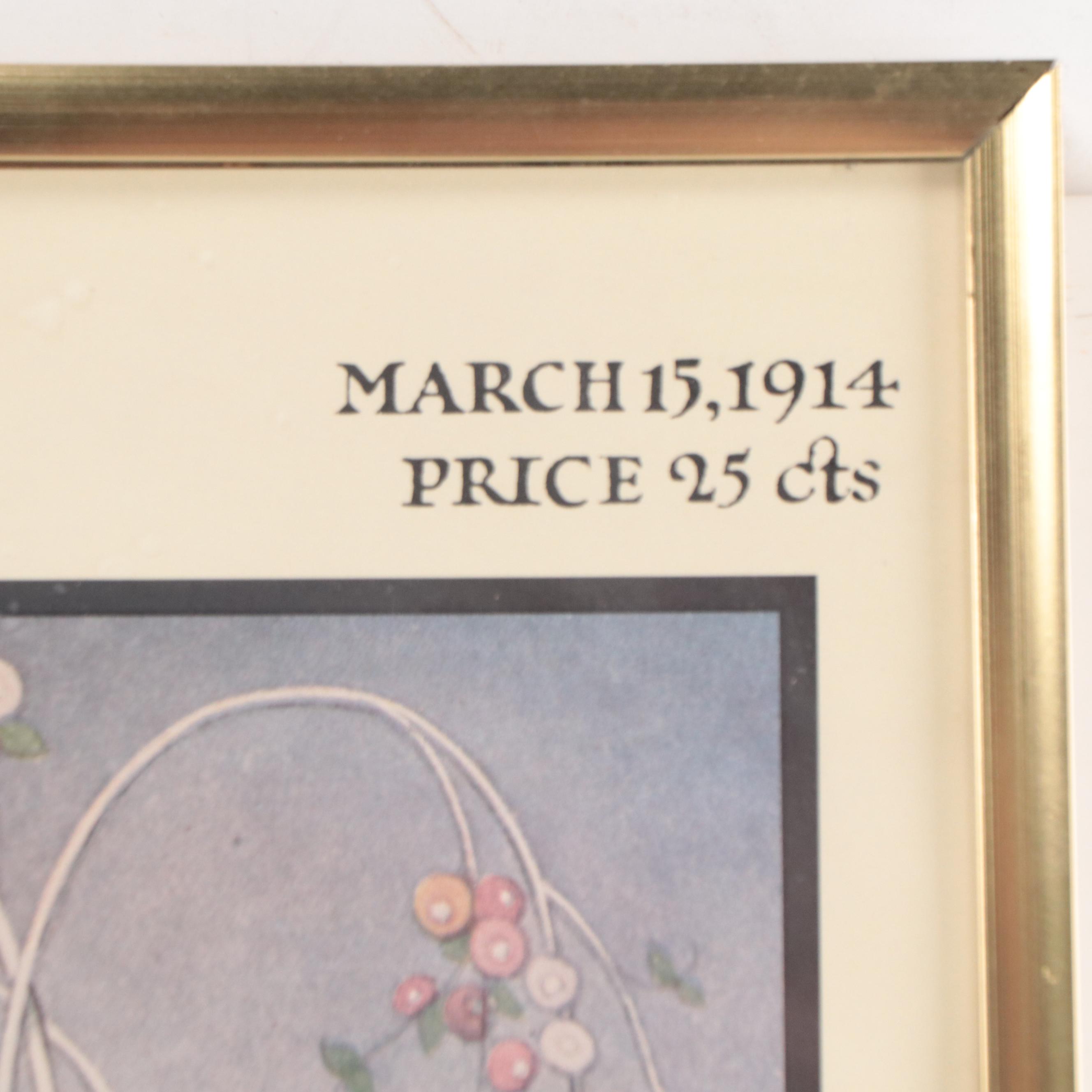 Vogue Magazine Cover Offset Lithograph "Spring Millinery," 1942