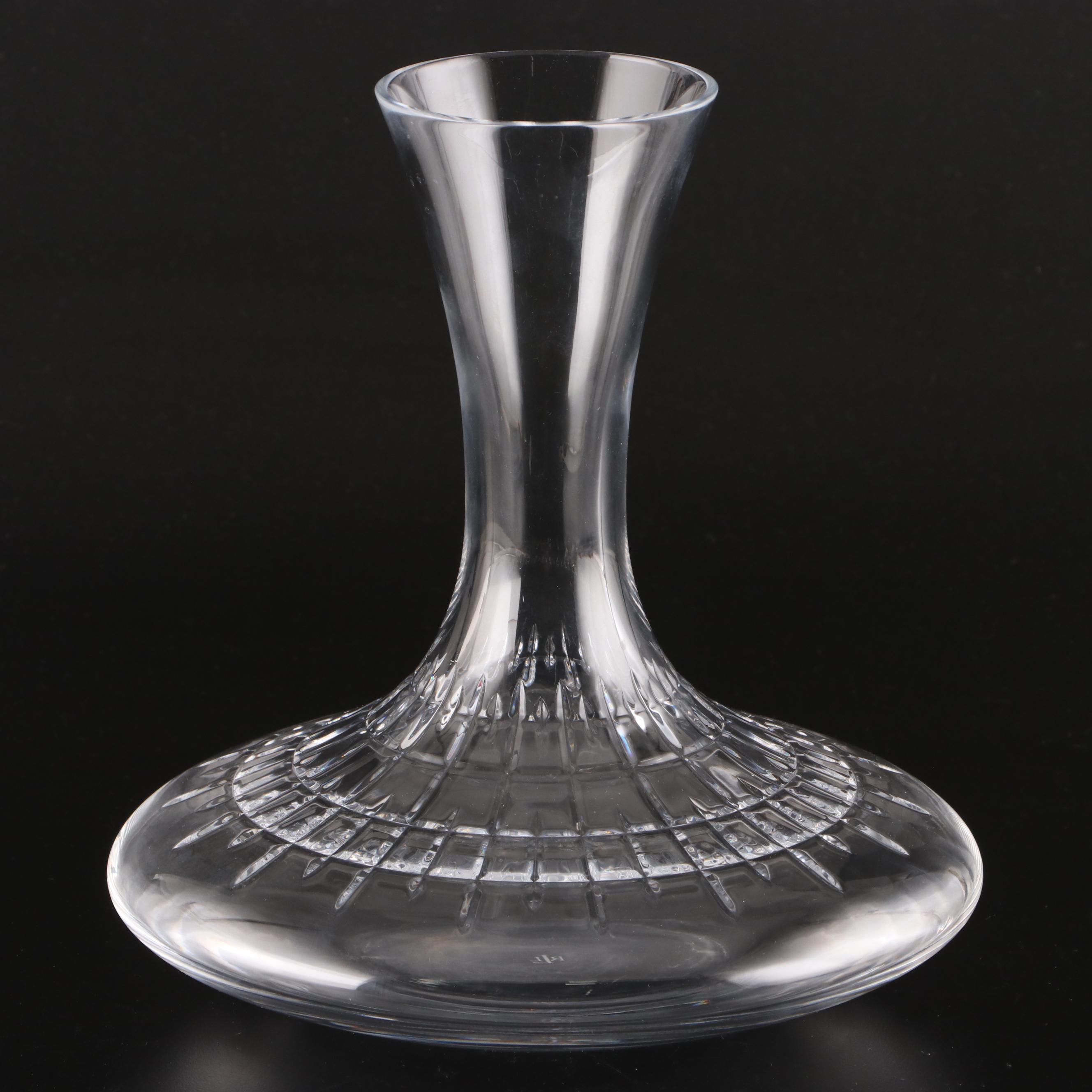 Ralph Lauren Crystal "Glen Plaid" and Other Glass Decanter with Aerating Funnel