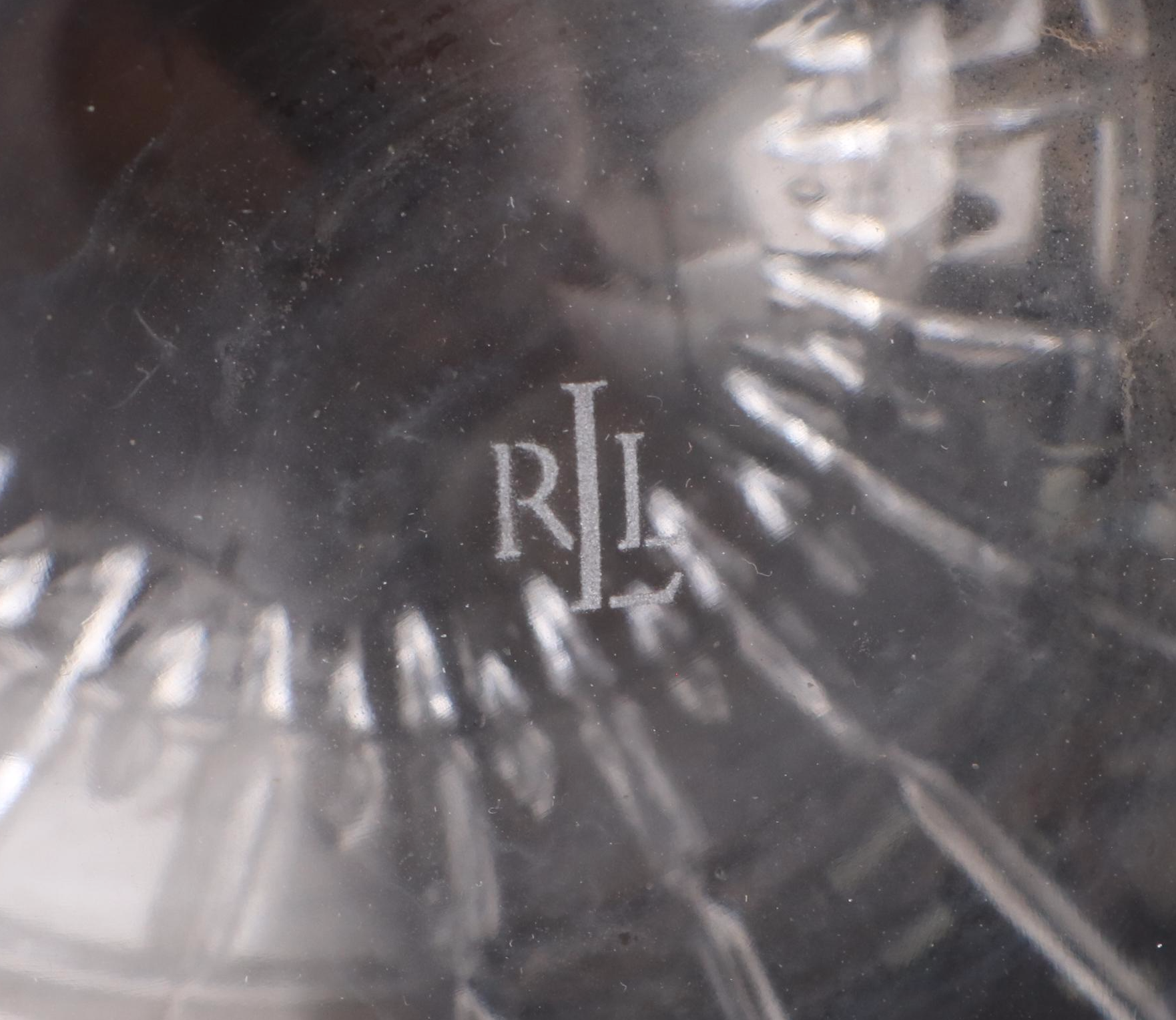 Ralph Lauren Crystal "Glen Plaid" and Other Glass Decanter with Aerating Funnel