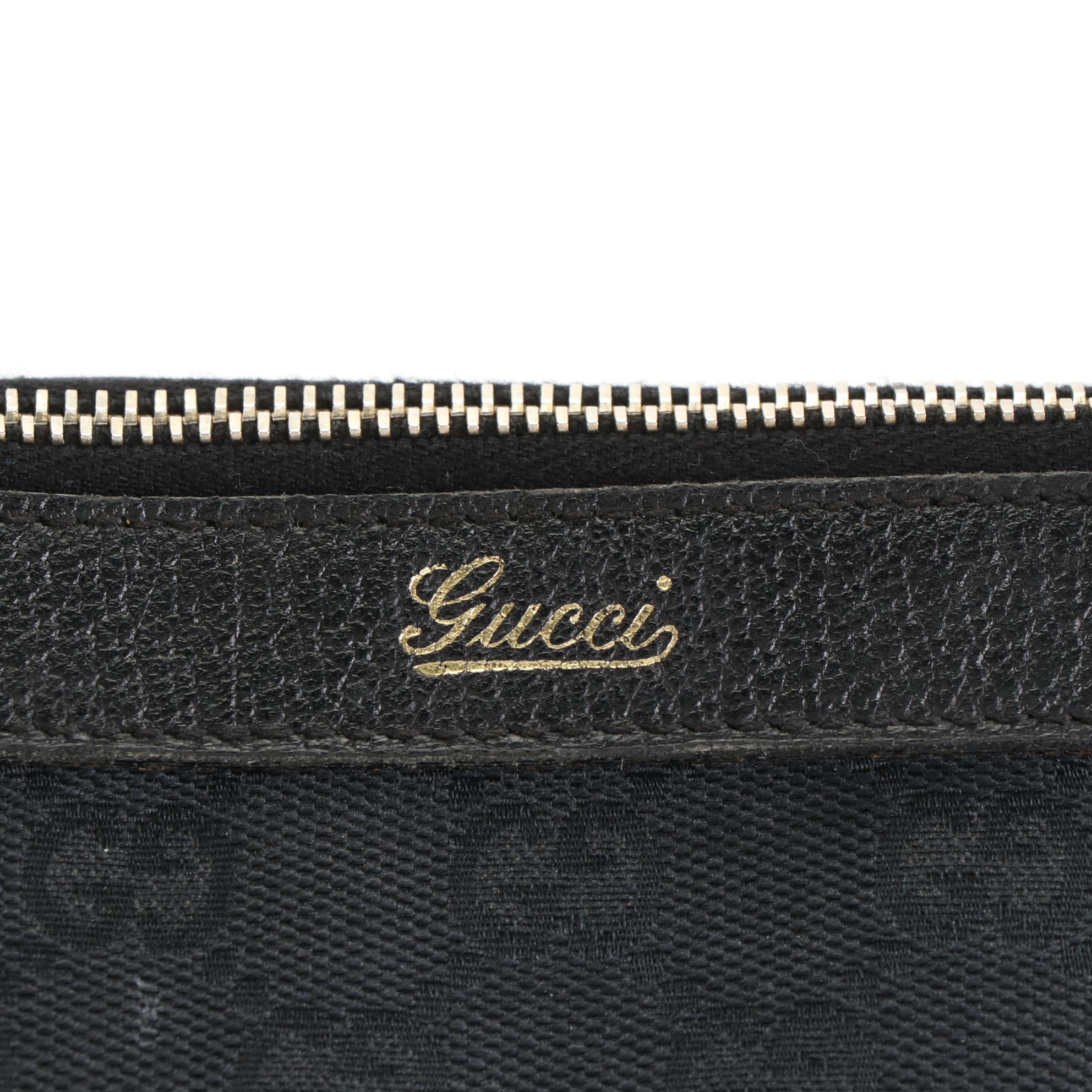 Gucci Abbey Tote in GG Monogram Canvas and Cinghiale Leather