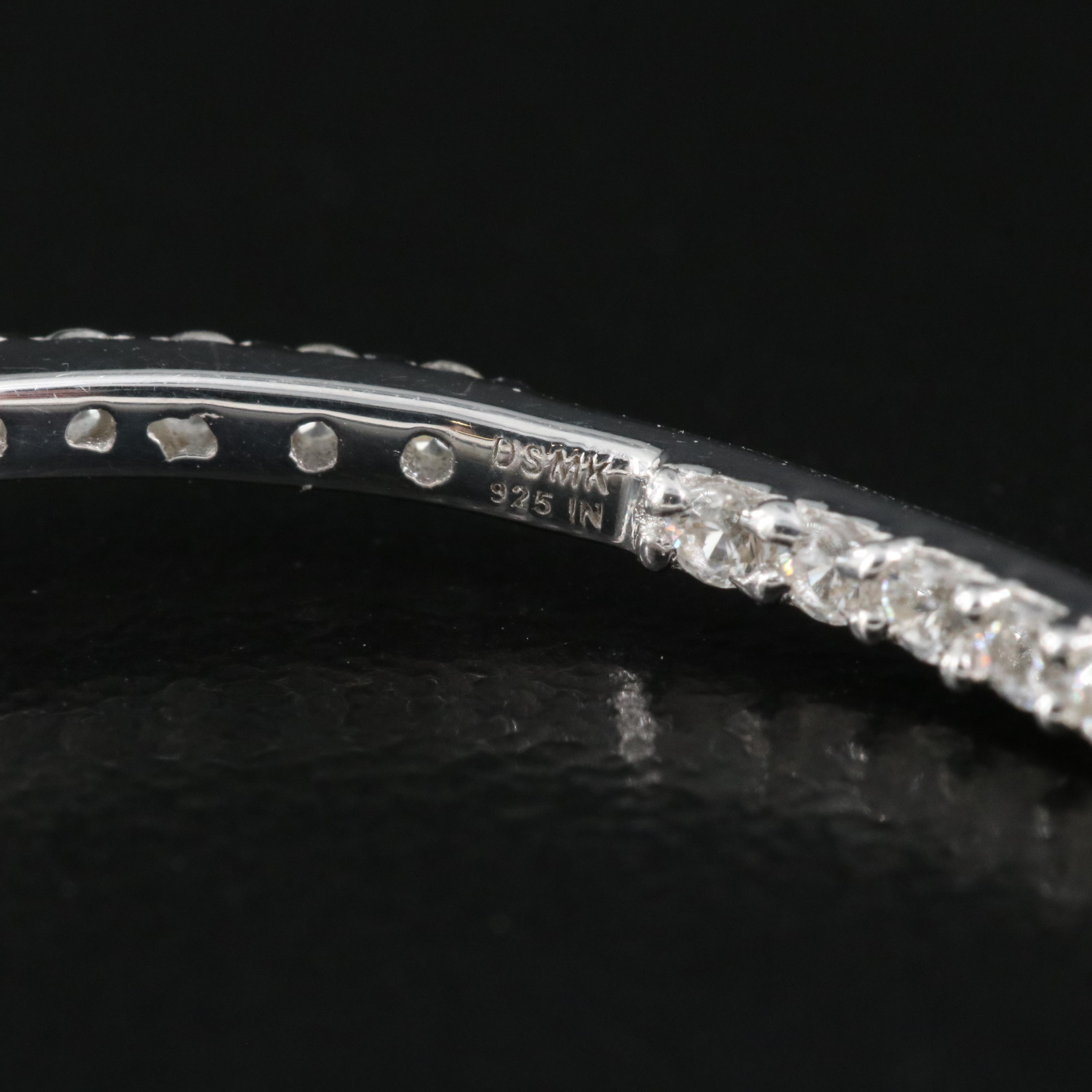 Sterling Emerald, Cubic Zirconia and Zircon Inside Out Hoop Earrings