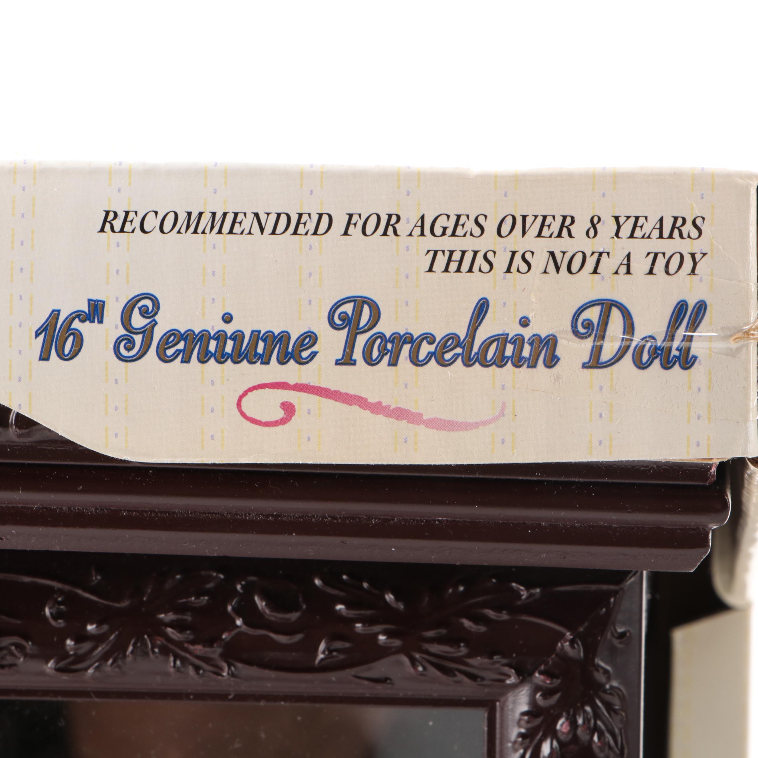 BK Collectibles Camellia Garden Collection Porcelain Dolls with Display Cases