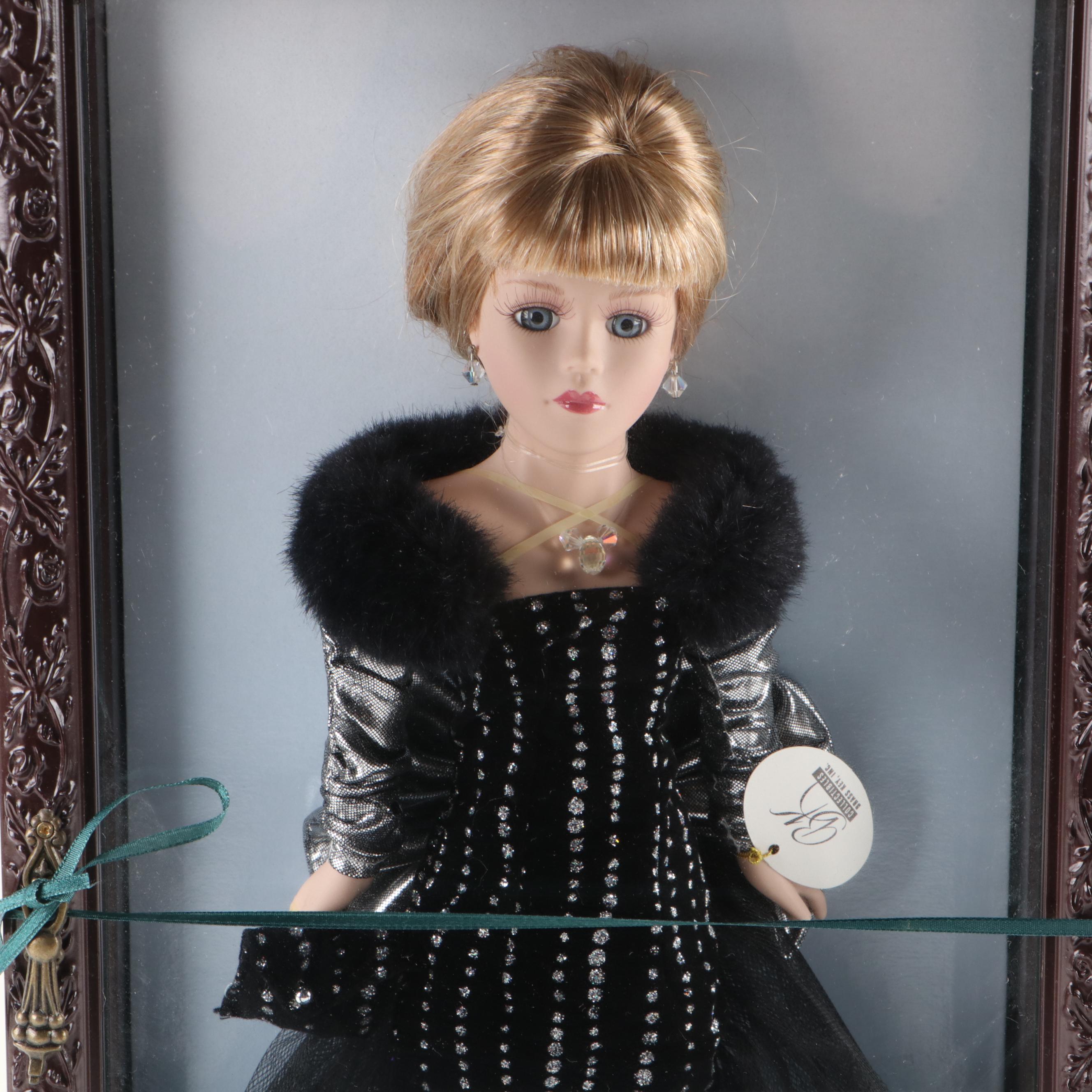 BK Collectibles Camellia Garden Collection Porcelain Dolls with Display Cases