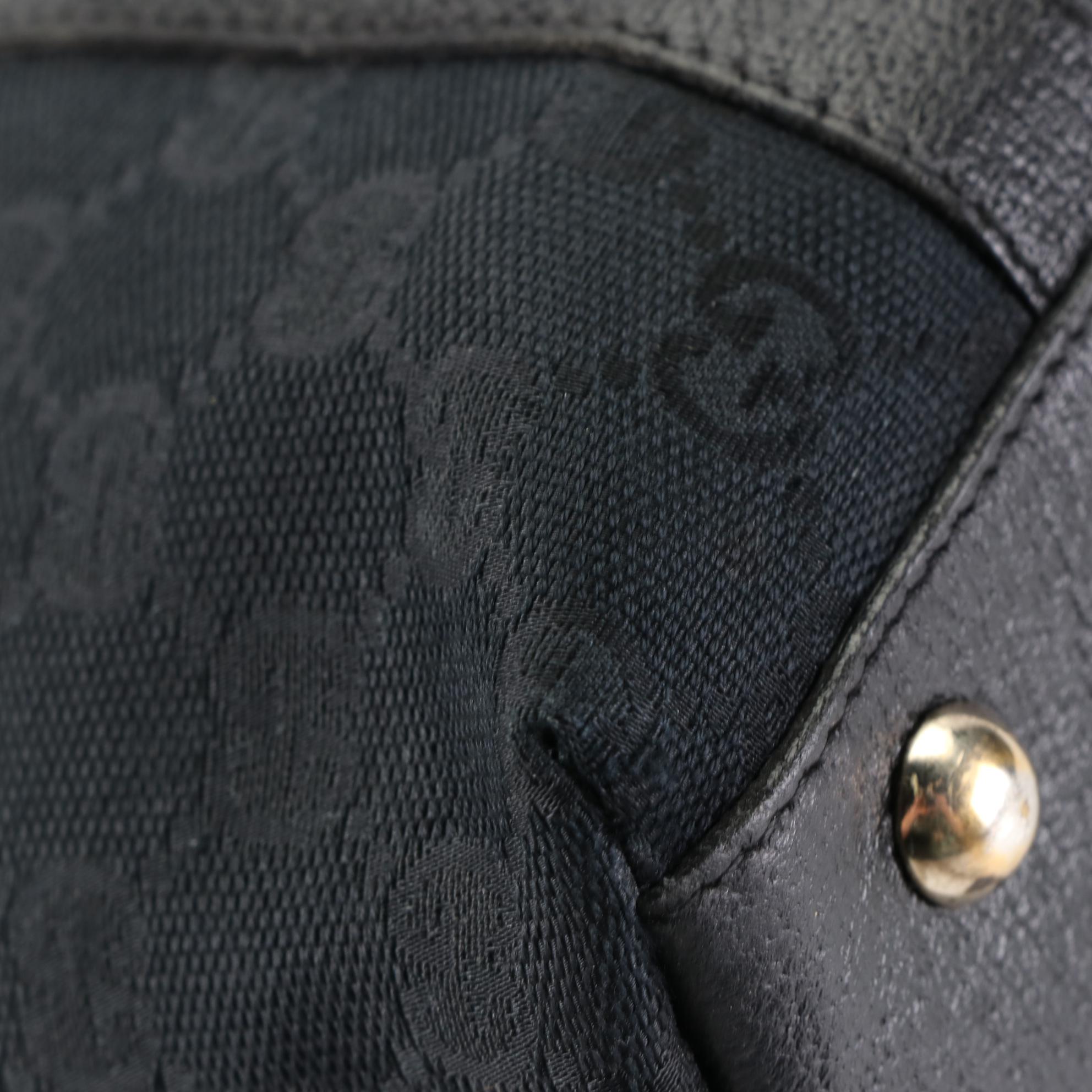 Gucci Abbey Tote in GG Monogram Canvas and Cinghiale Leather