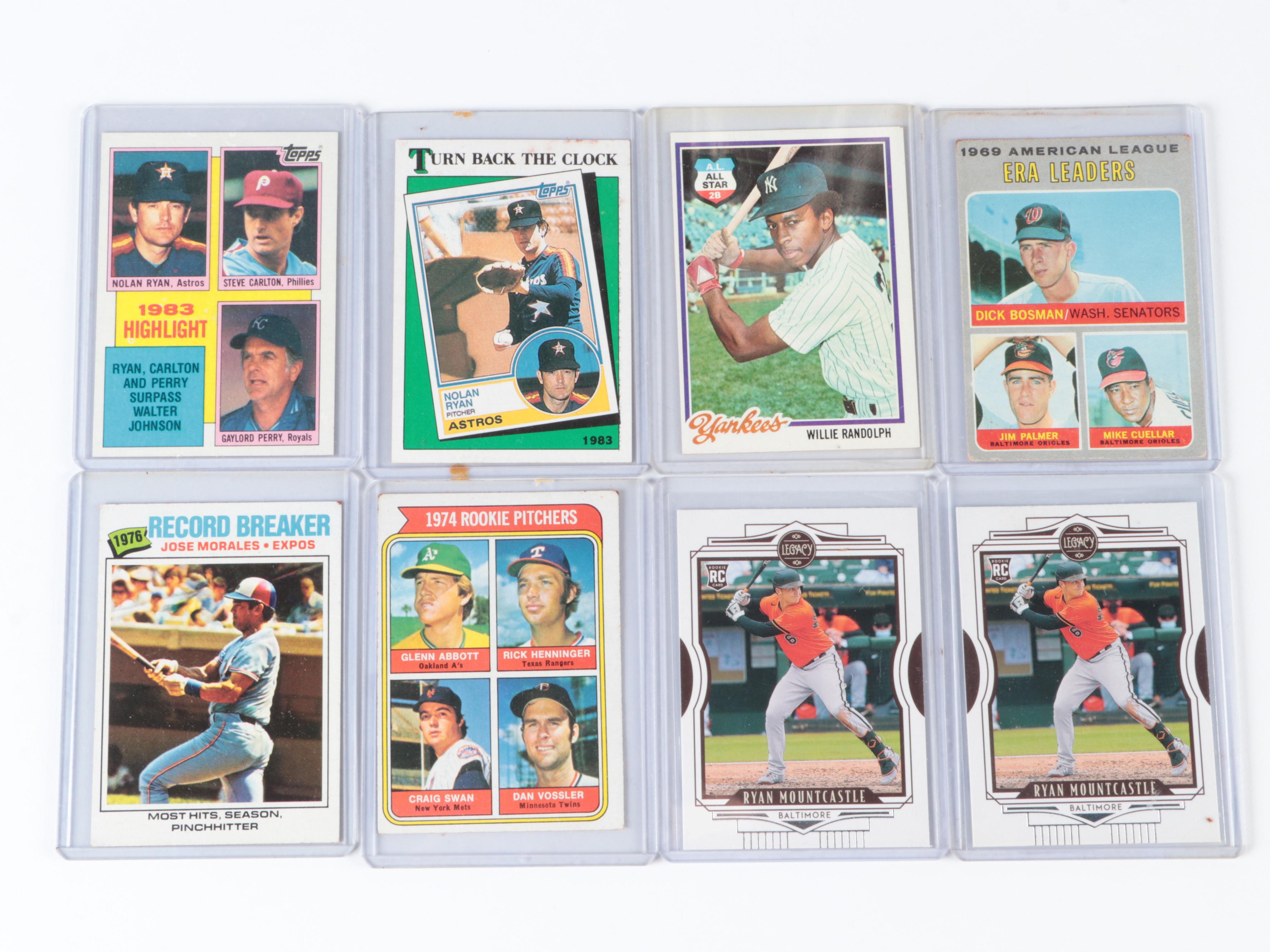Pete Rose Topps 1971 and 1973 Graded Cards with More Baseball Cards