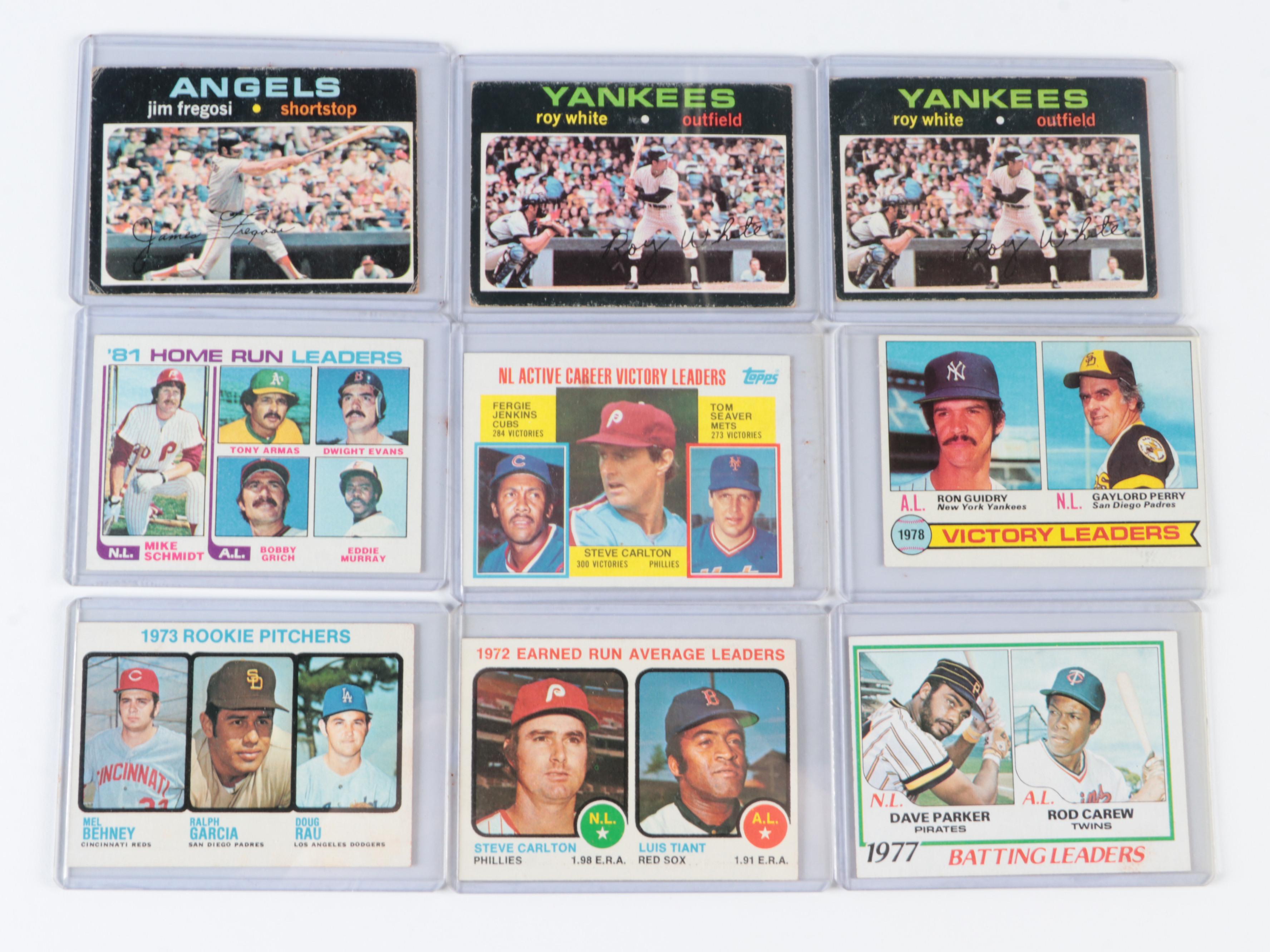 Pete Rose Topps 1971 and 1973 Graded Cards with More Baseball Cards