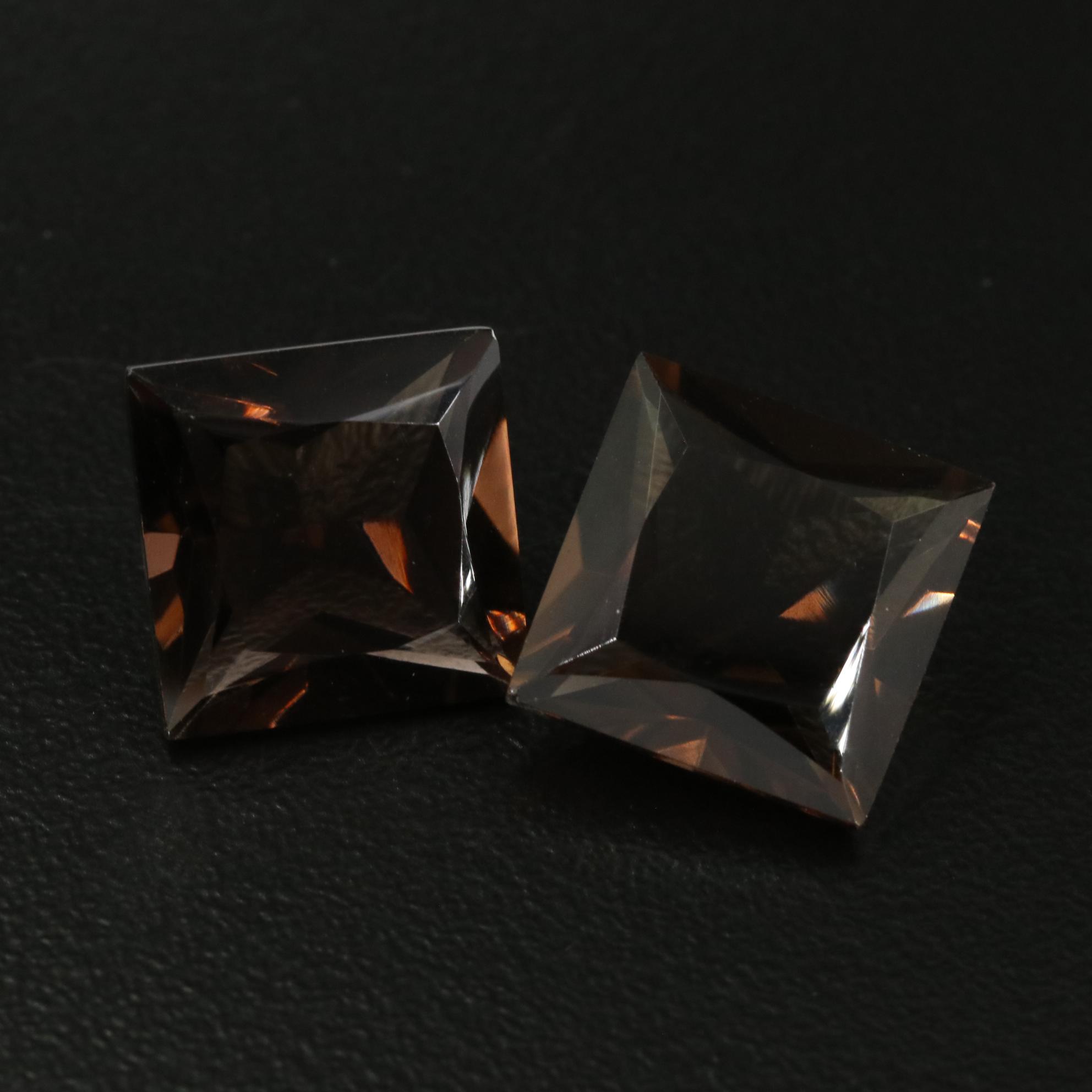 Loose 13.85 CTW Smoky Quartz Lot