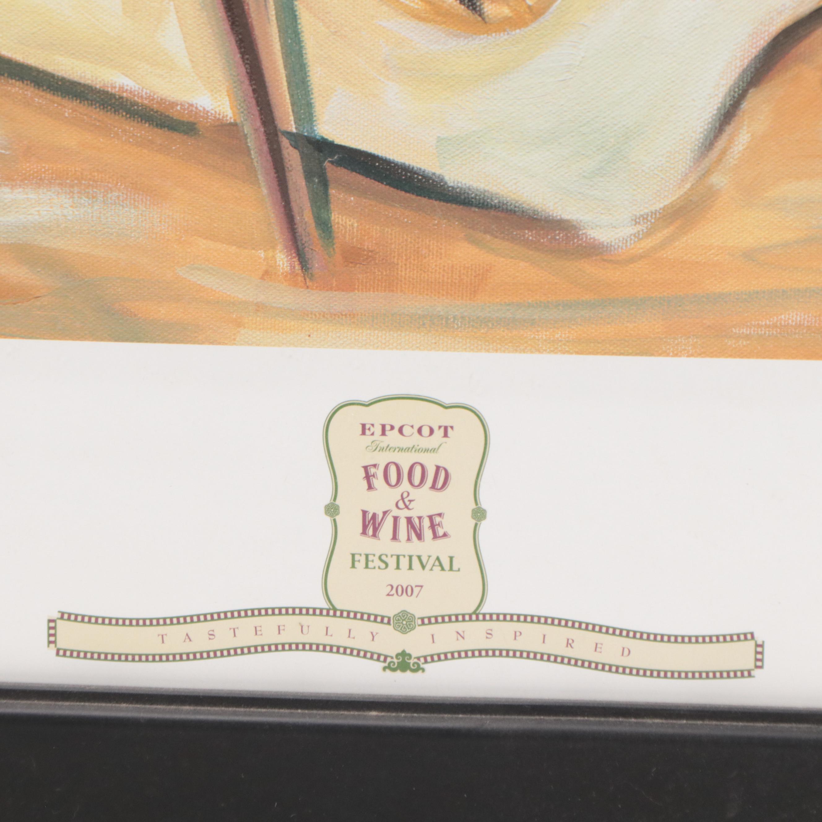 Heather French Offset Lithograph Poster for Epcot Food & Wine Festival, 2007