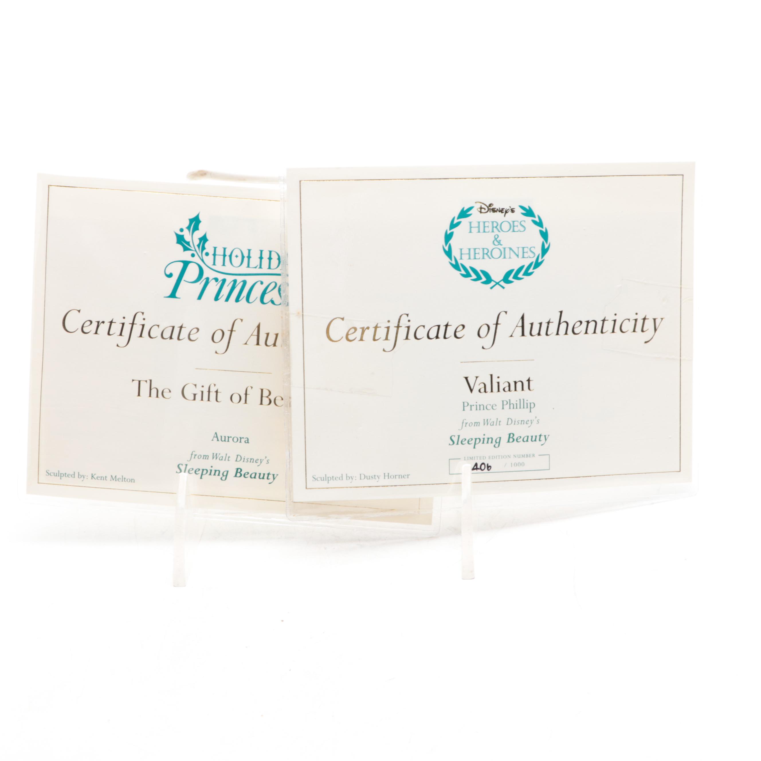 Walt Disney Sleeping Beauty Series Porcelain Figurines, Early 2000's