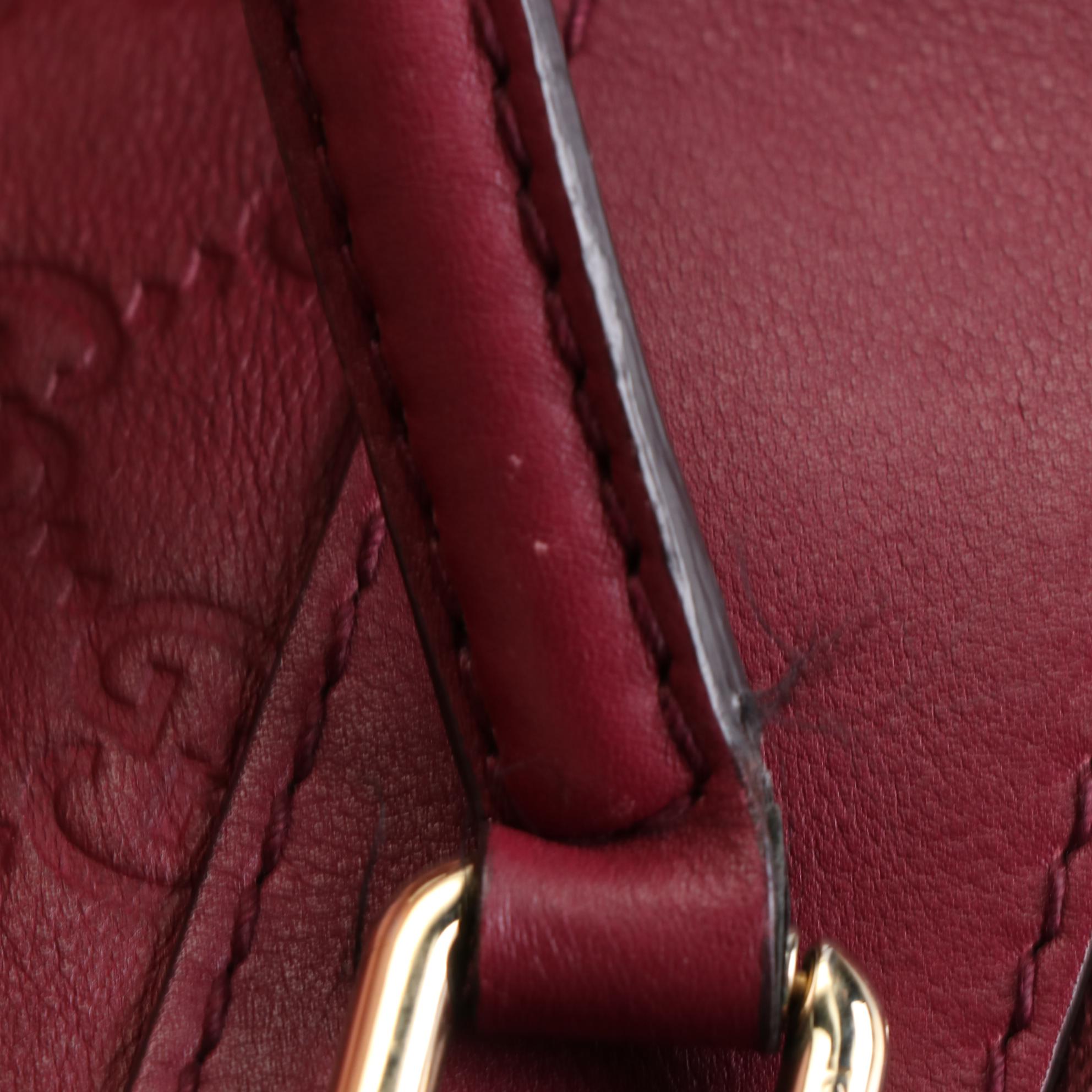 Gucci Mayfair Top Handle Bag in Burgundy Guccissima Leather