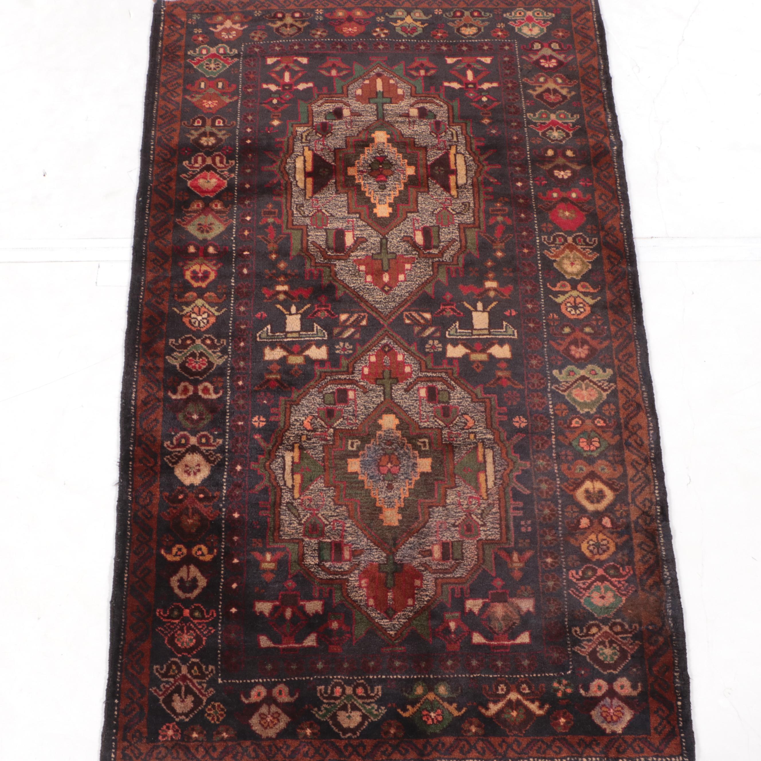 3'1 x 5'1 Hand-Knotted Afghan Baluch Area Rug
