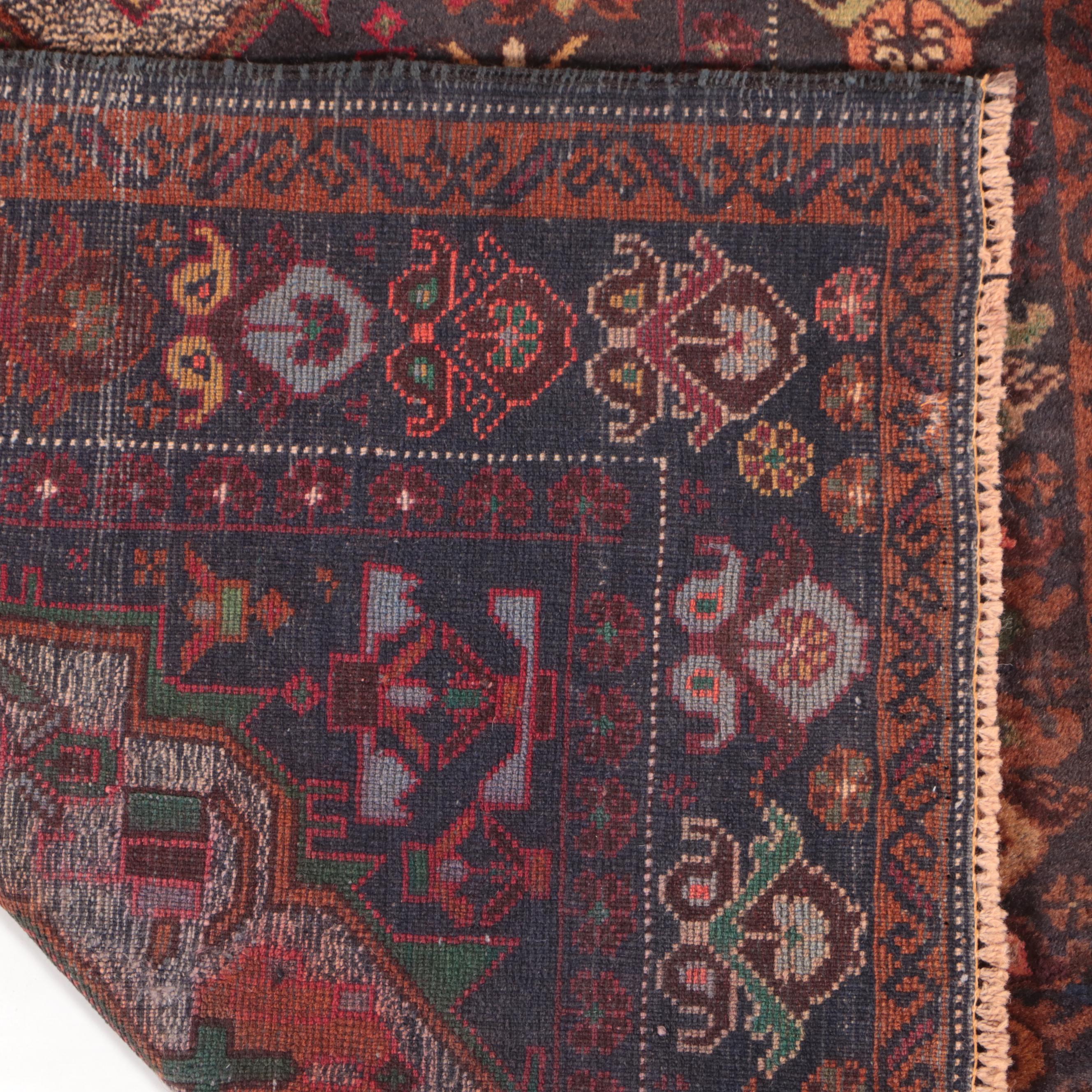 3'1 x 5'1 Hand-Knotted Afghan Baluch Area Rug