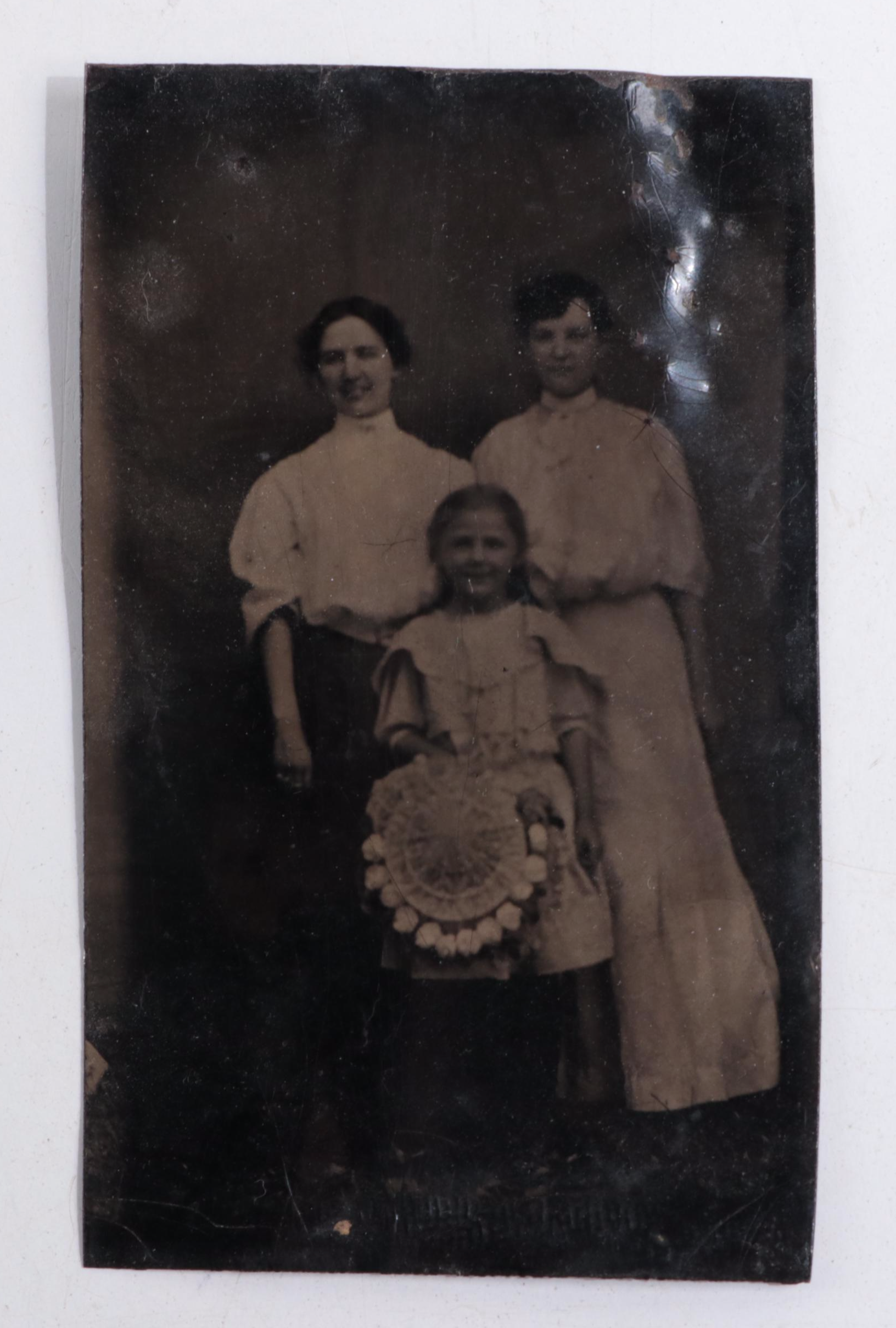 Ambrotype and Tintype Portrait Photographs with Doll, Mid to Late 19th Century
