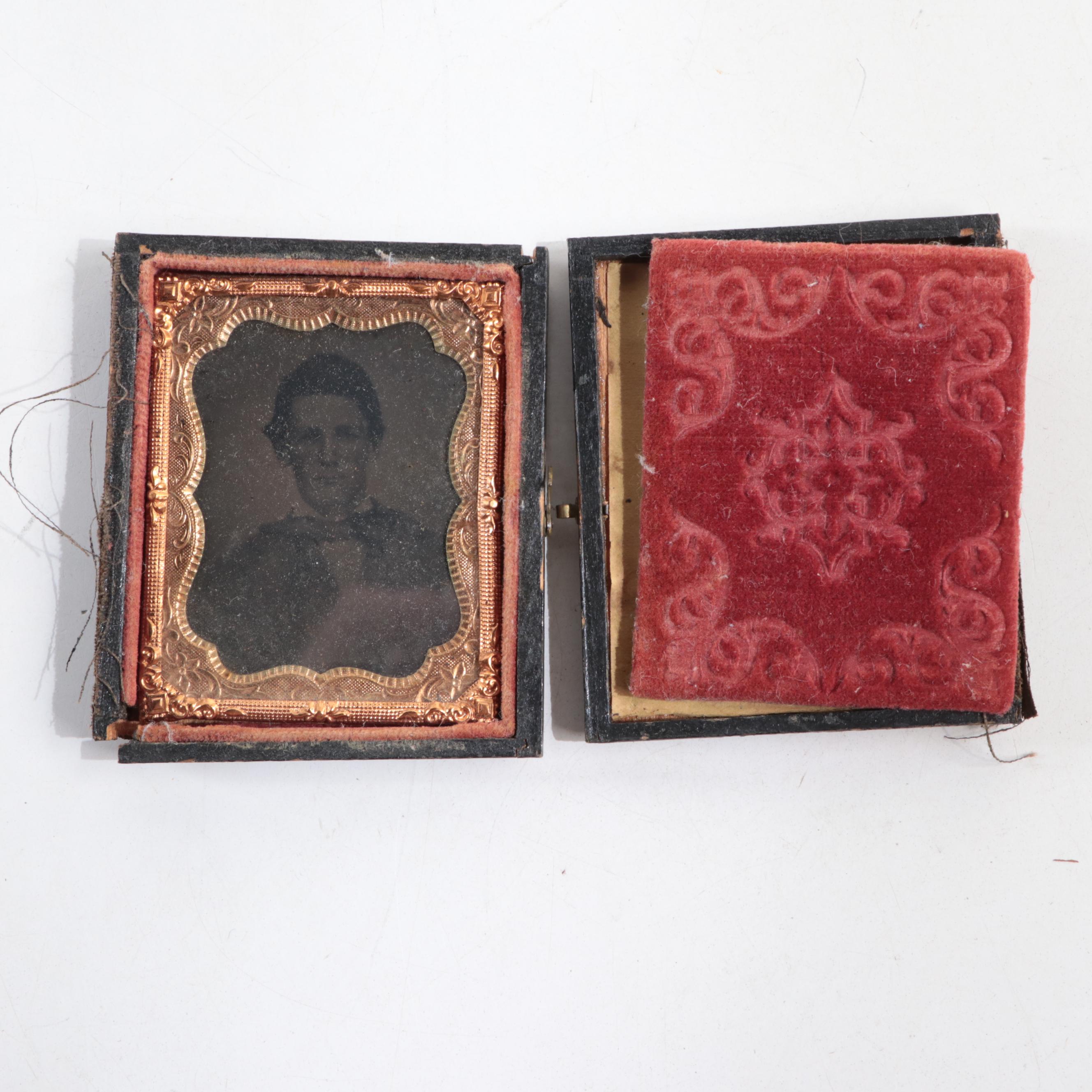 Ambrotype and Tintype Portrait Photographs with Doll, Mid to Late 19th Century