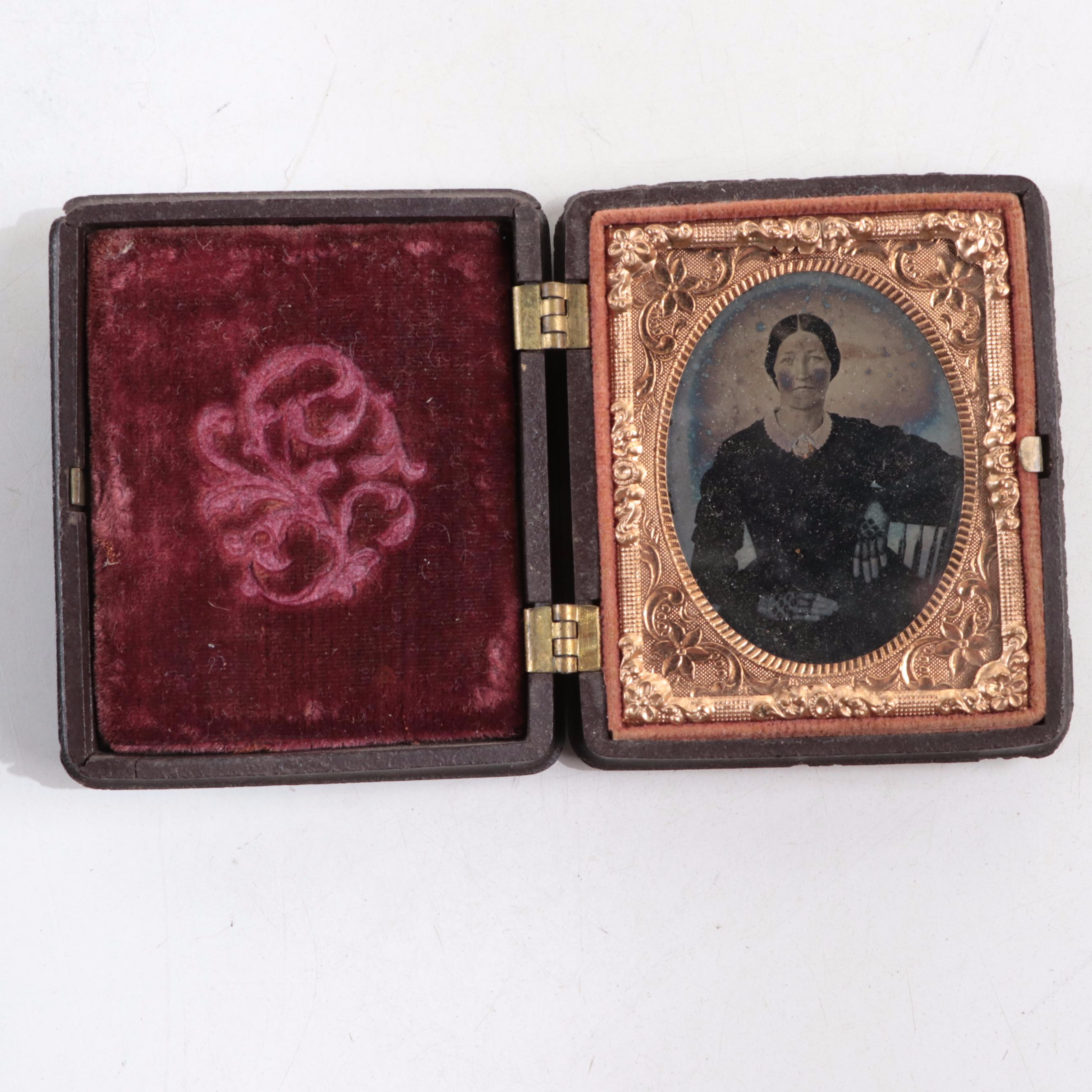 Ambrotype and Tintype Portrait Photographs with Doll, Mid to Late 19th Century