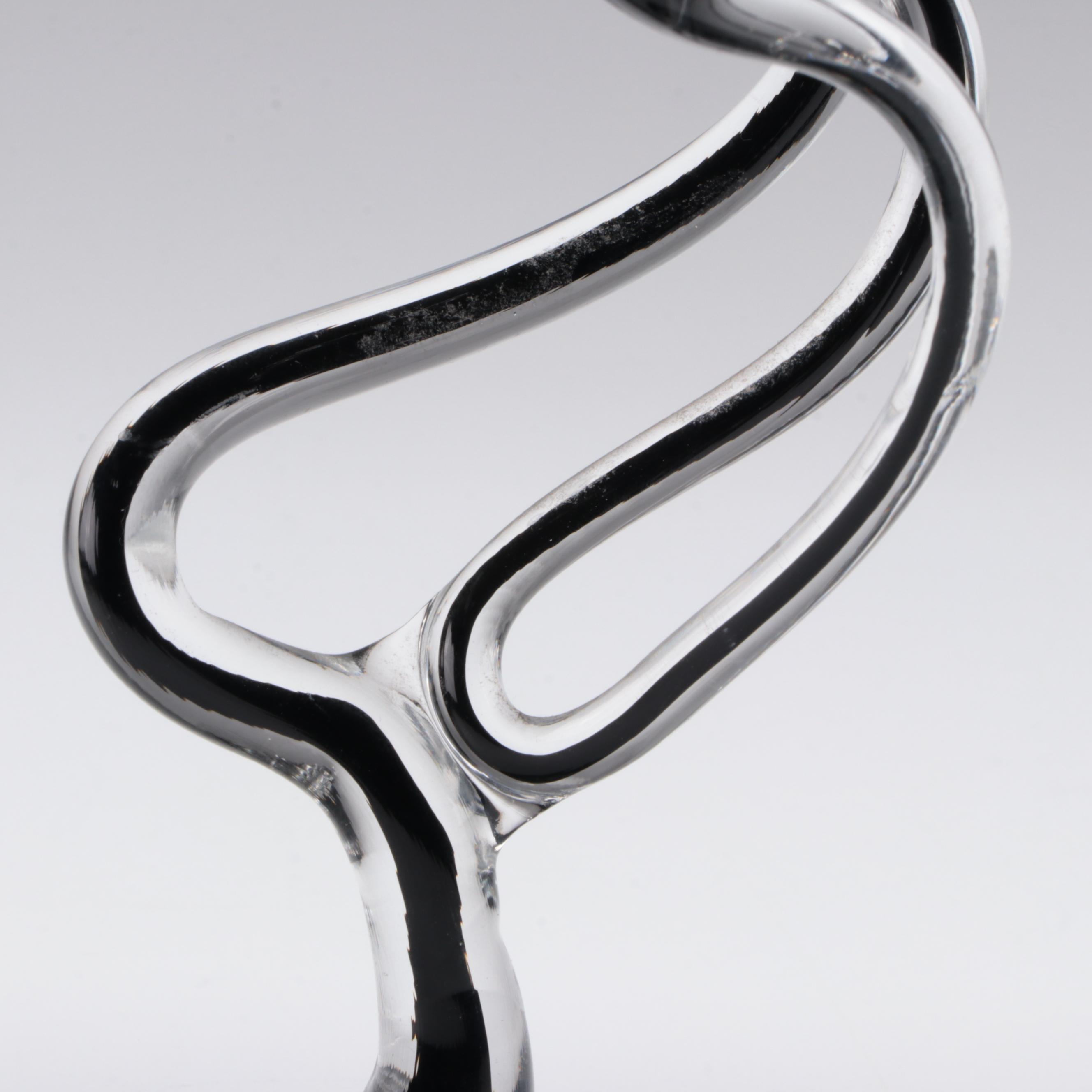 Jozefina Krosno Handmade Blown Jellyfish Themed Art Glass Compotes