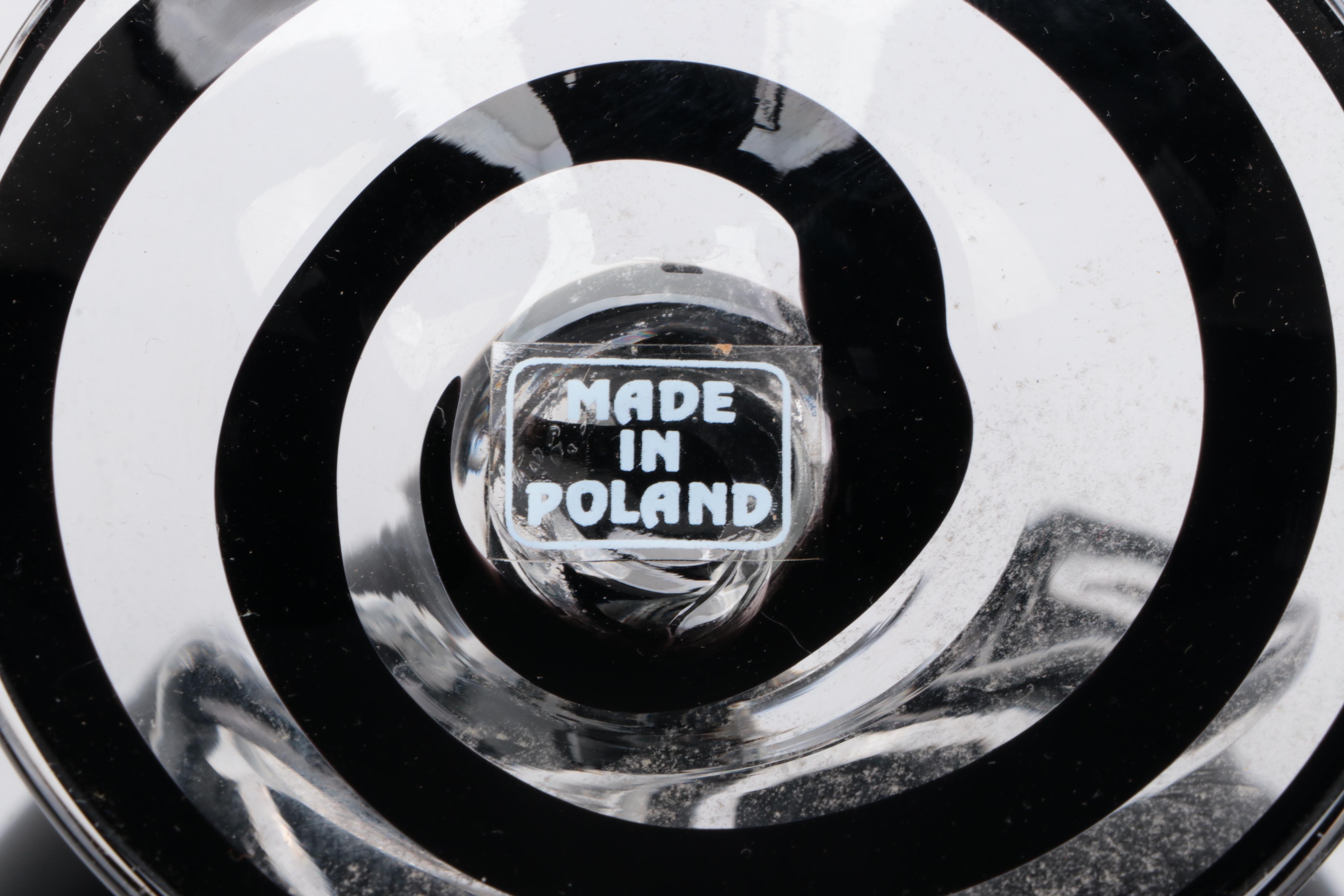 Jozefina Krosno Handmade Blown Jellyfish Themed Art Glass Compotes