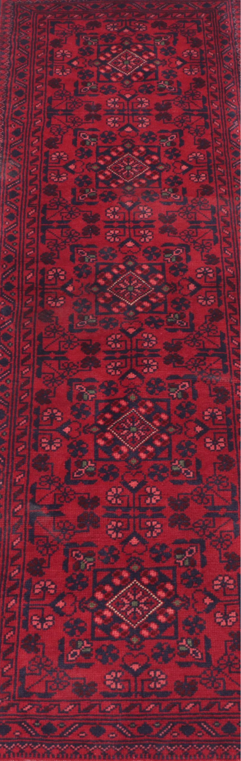 1'9 x 5'7 Hand-Knotted Afghan Kunduz Carpet Runner