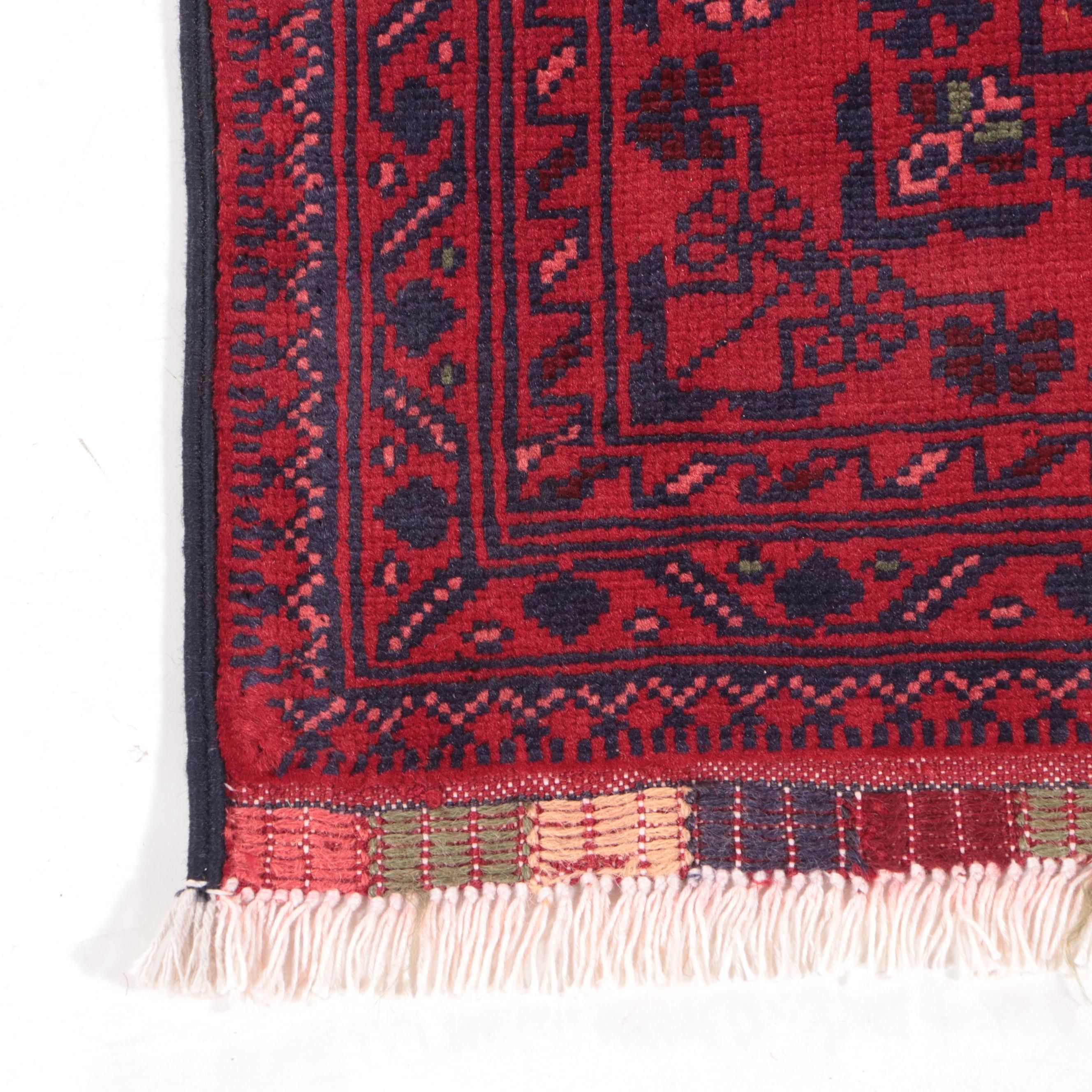 1'9 x 5'7 Hand-Knotted Afghan Kunduz Carpet Runner