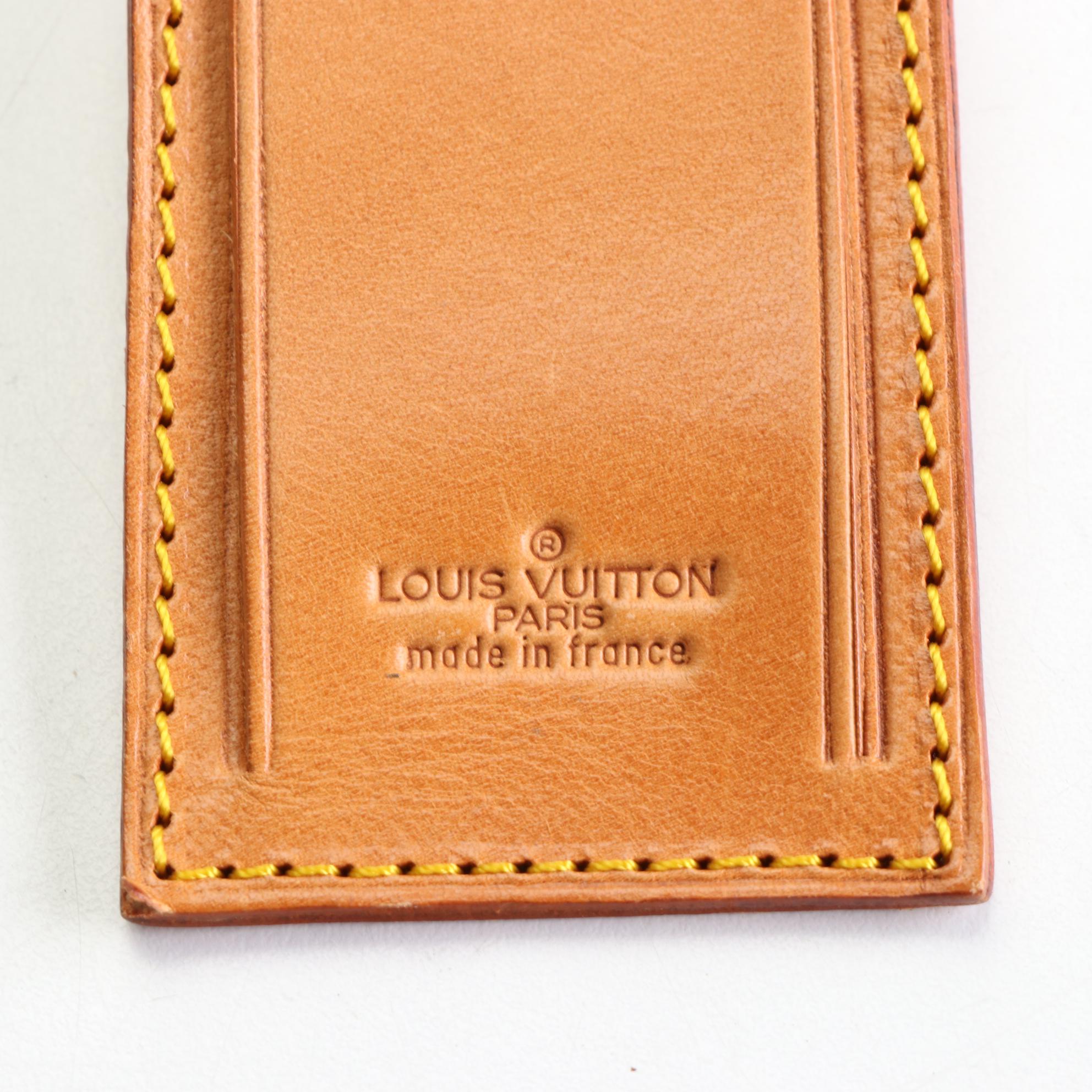 Louis Vuitton Luggage Tag in Vachetta Leather