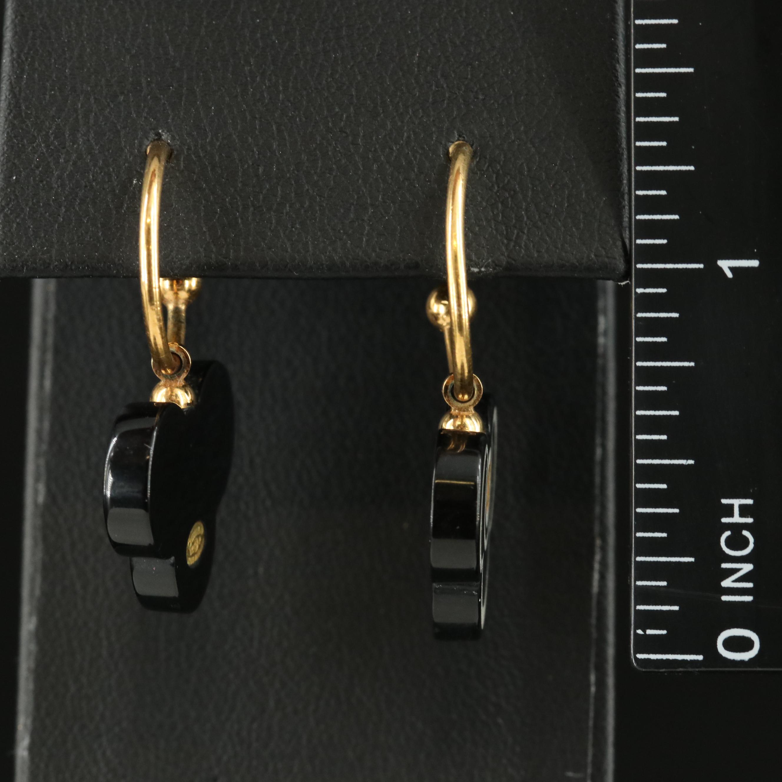 Chanel Acrylic Flower Logo Earrings