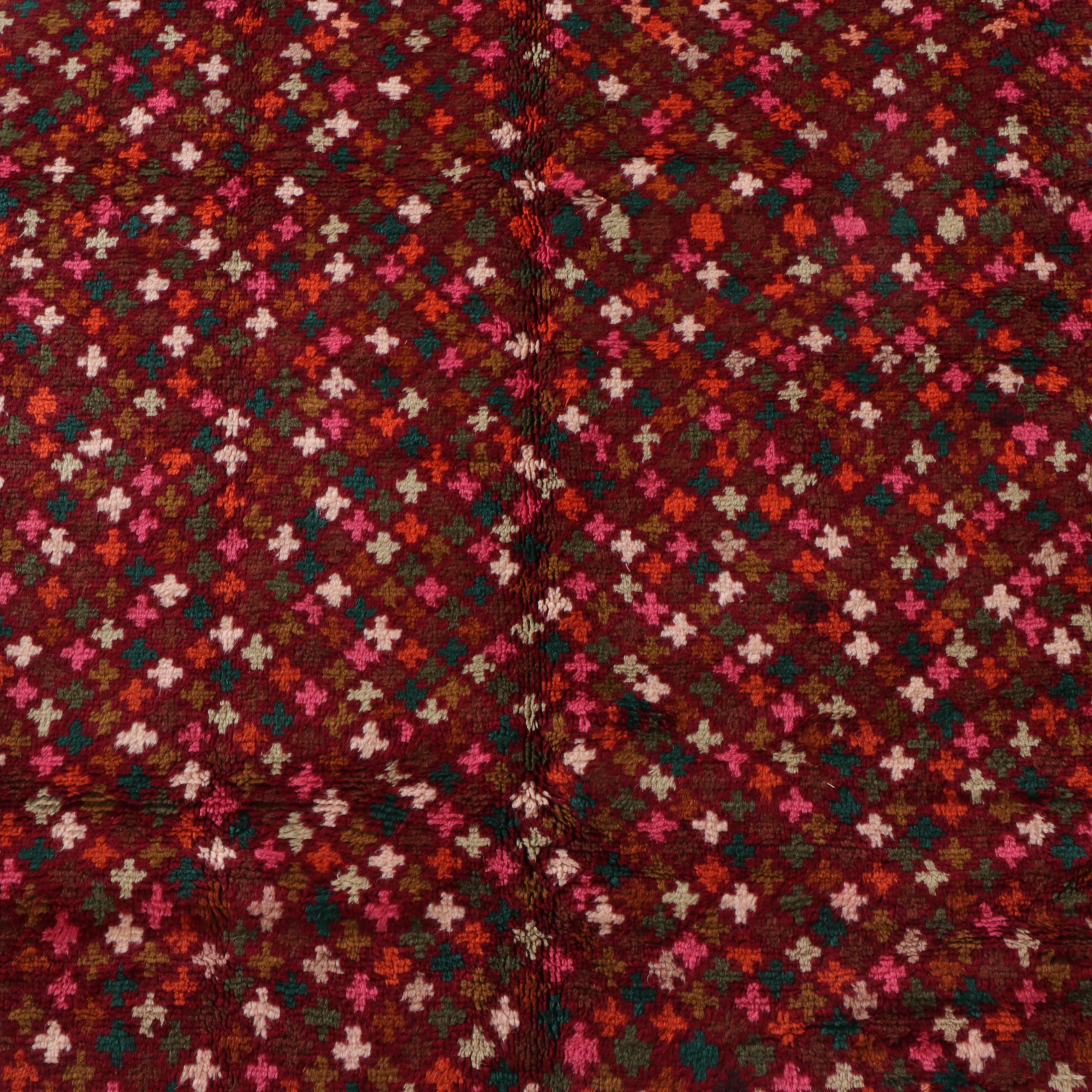 6'4 x 8'2 Hand-Knotted Indo-Persian Gabbeh Area Rug