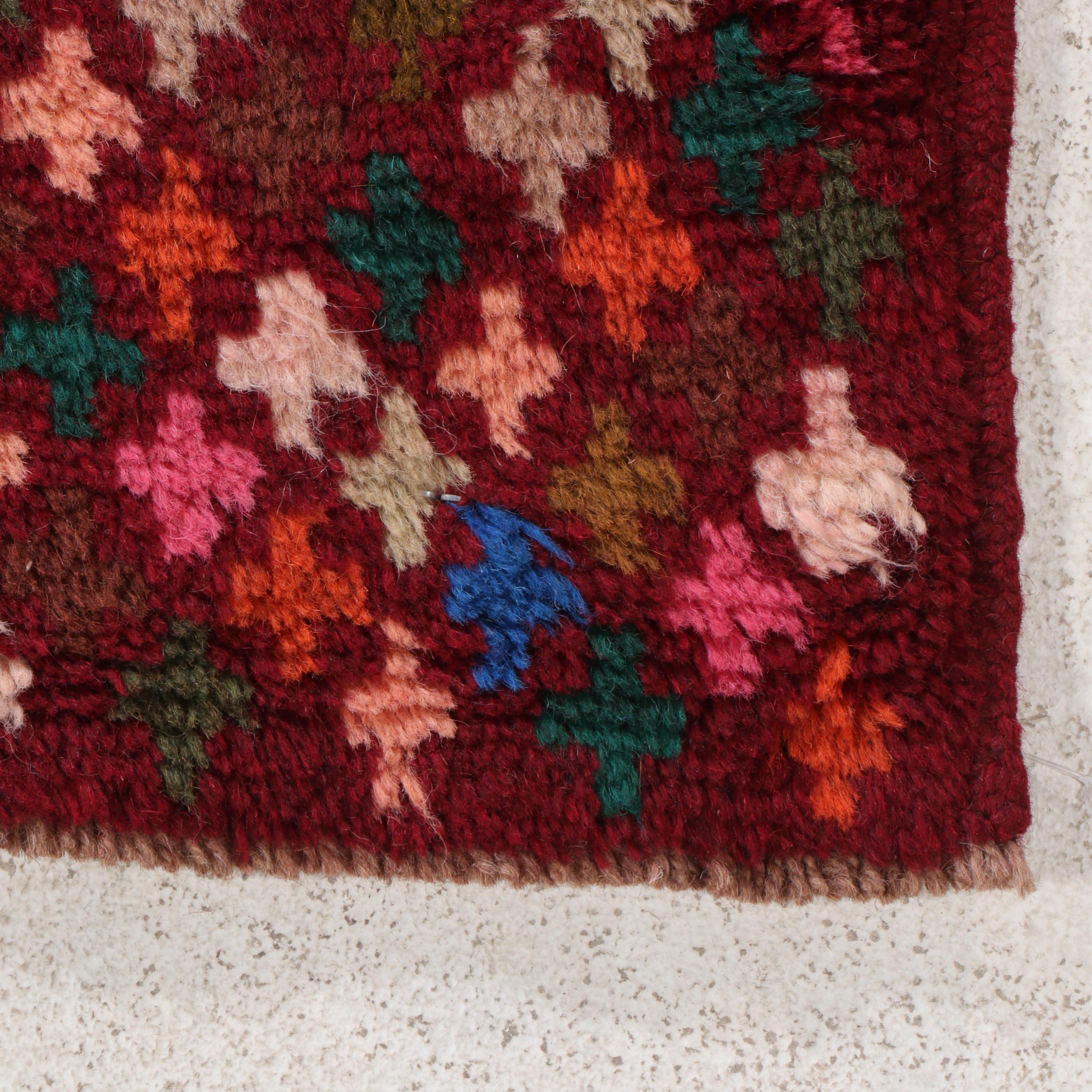 6'4 x 8'2 Hand-Knotted Indo-Persian Gabbeh Area Rug