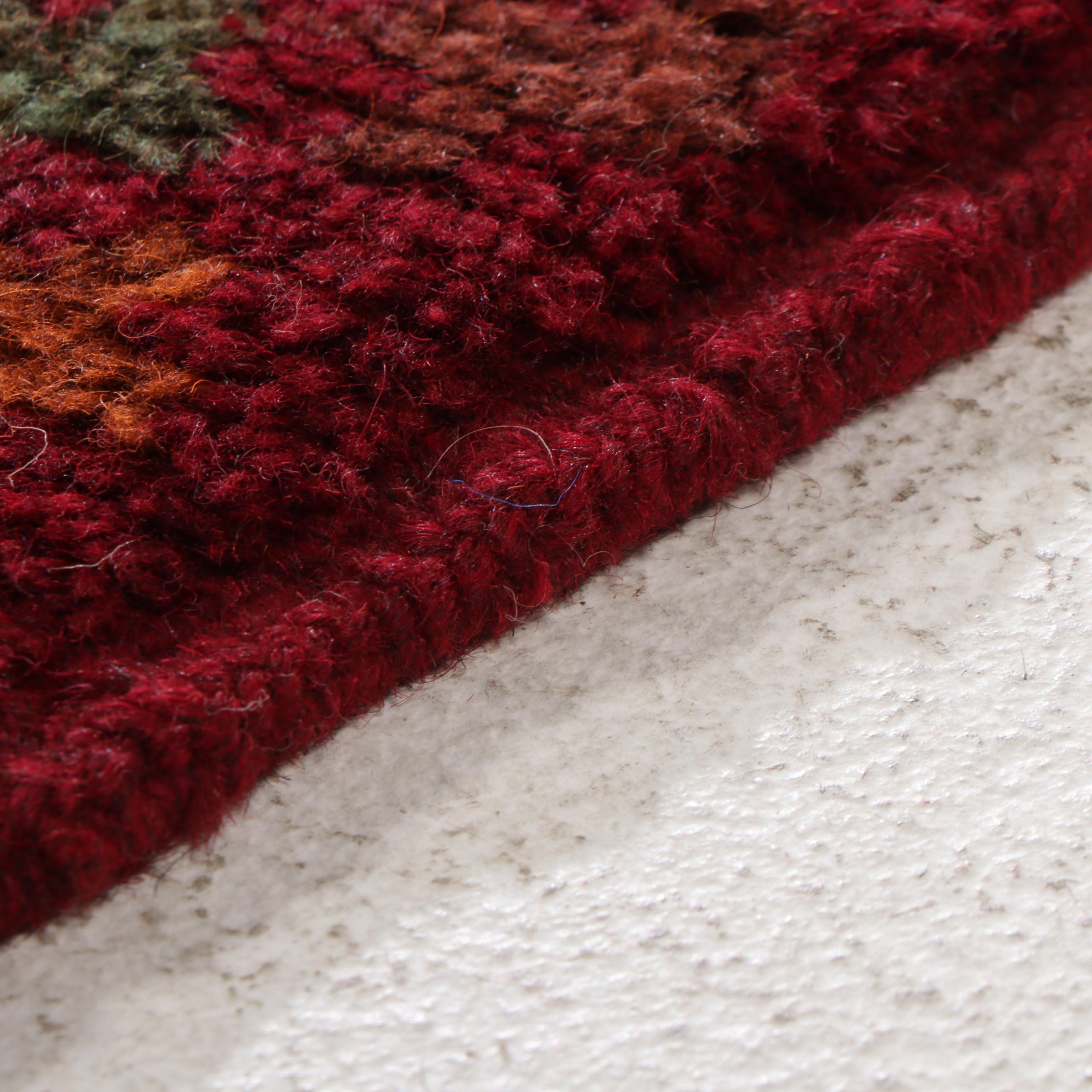 6'4 x 8'2 Hand-Knotted Indo-Persian Gabbeh Area Rug