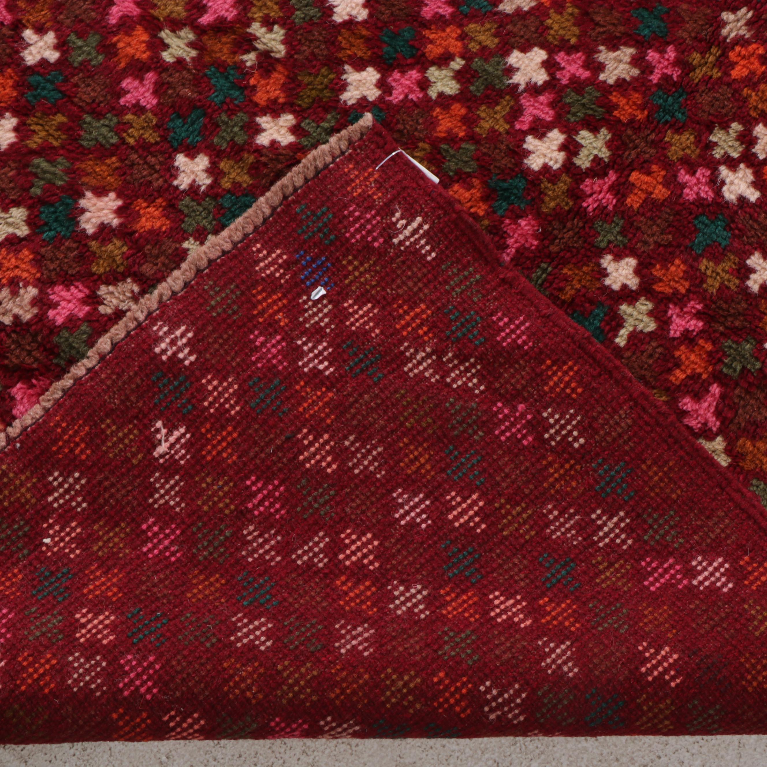 6'4 x 8'2 Hand-Knotted Indo-Persian Gabbeh Area Rug