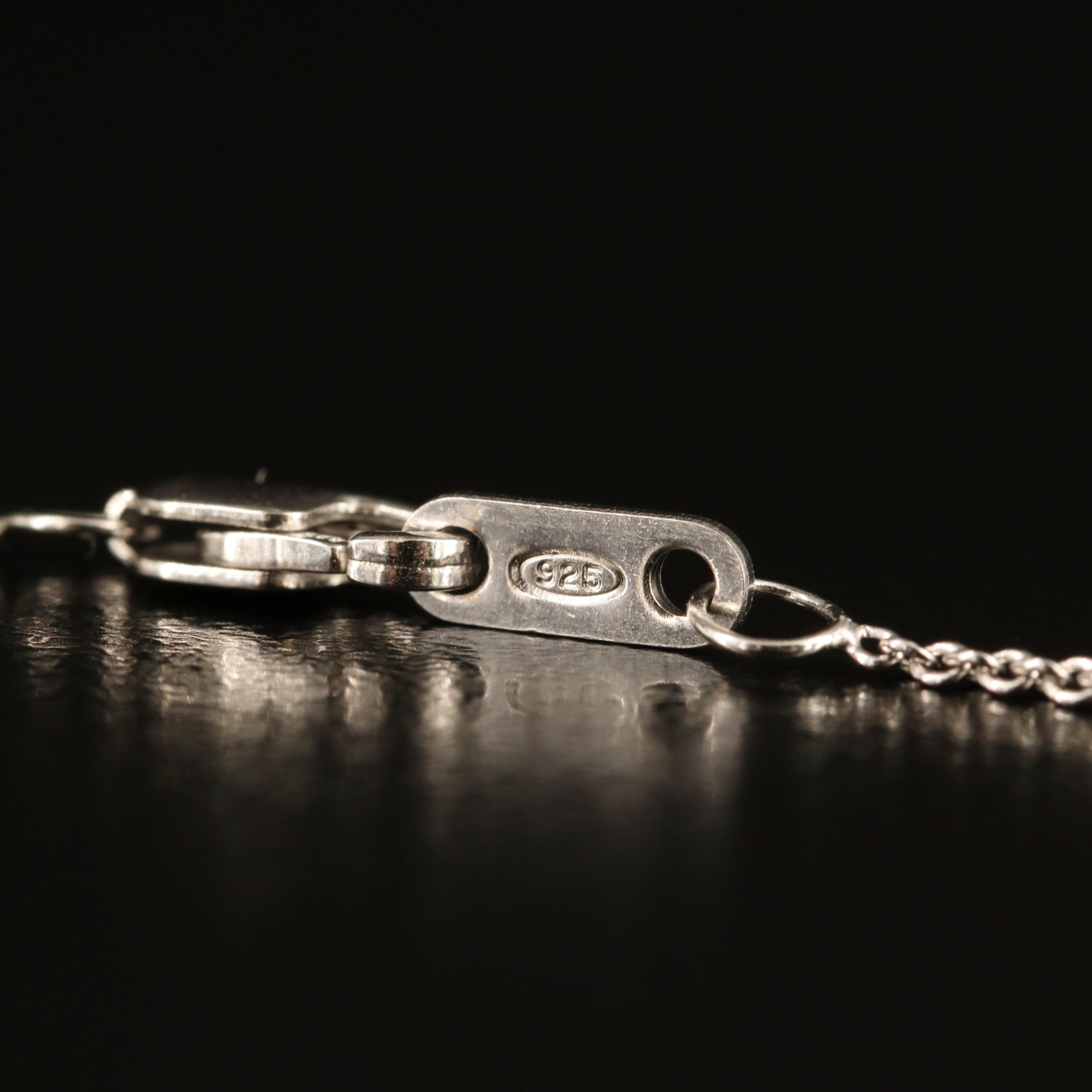 Sterling Peridot and Sapphire Necklace