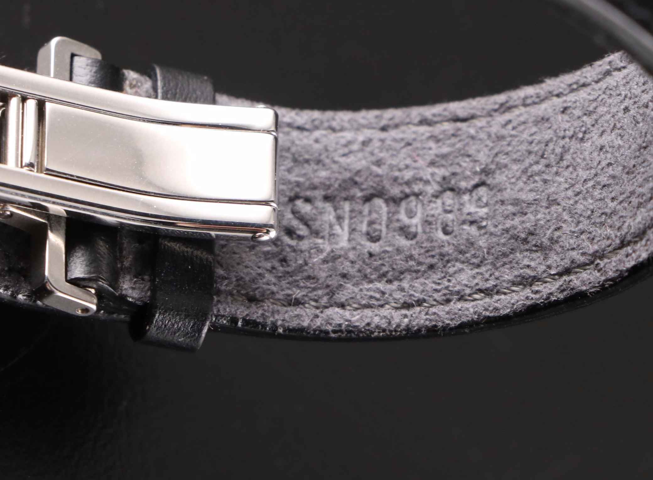 Louis Vuitton "Good Luck" Bracelet in Embossed Black Leather