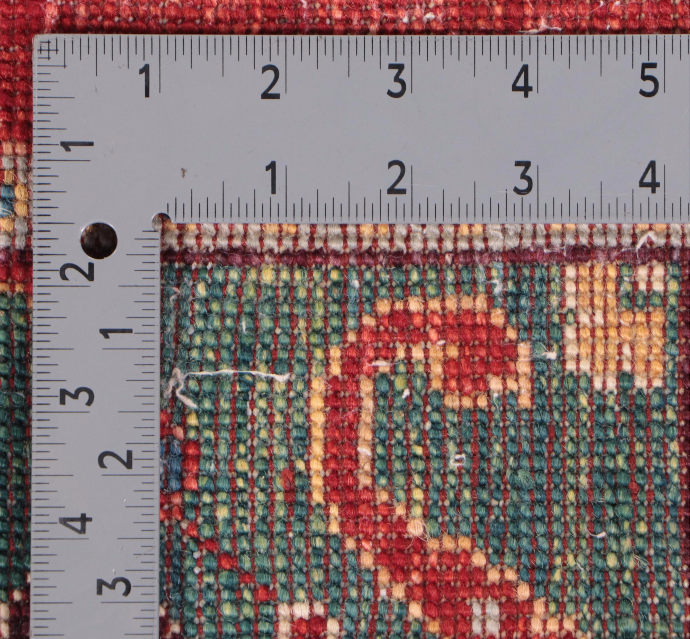 1'8 x 3'5 Hand-Knotted Turkish Village Style Accent  Rug