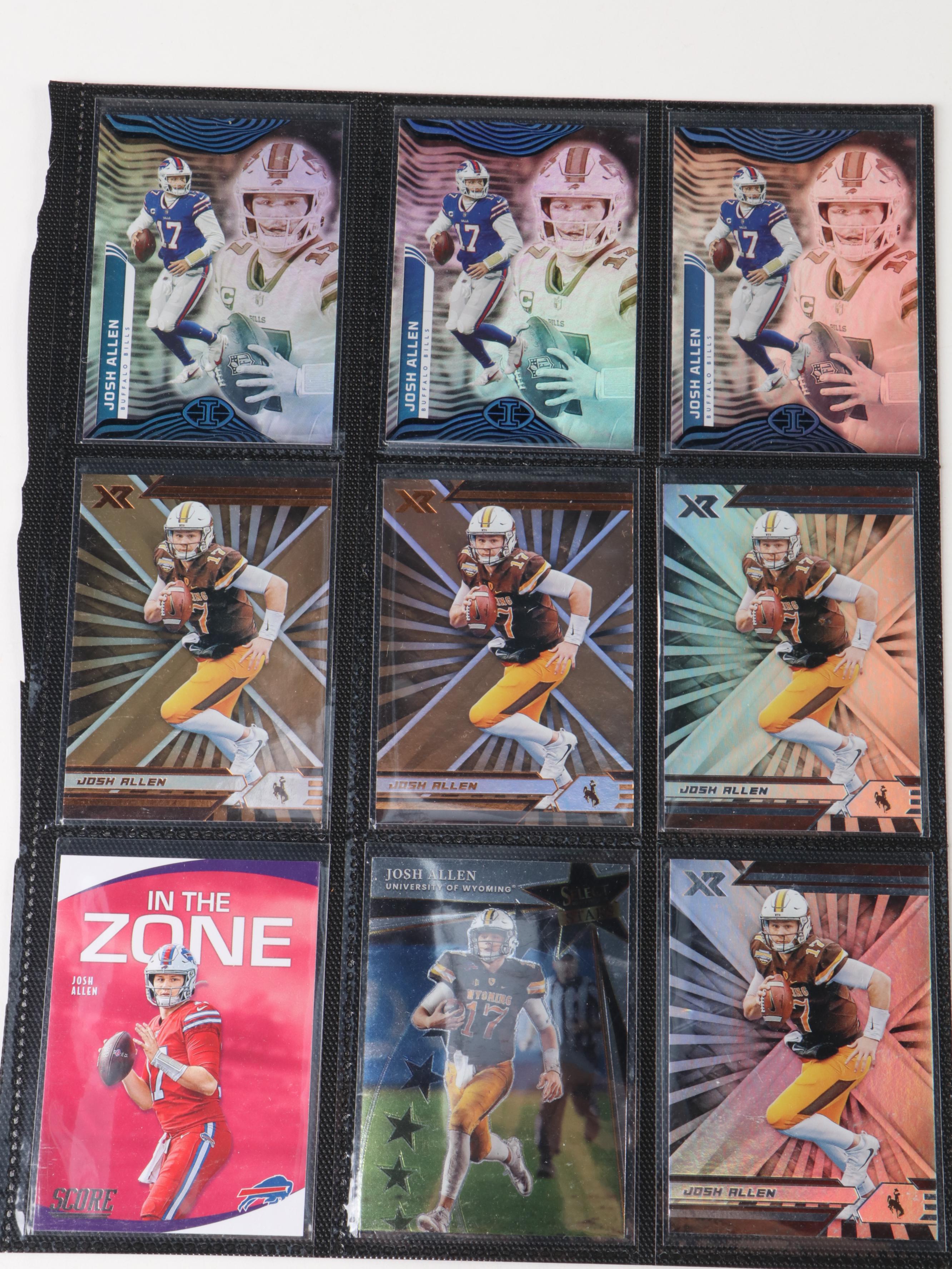 Mosaic With Other Football Cards, Cam Newton, Josh Allen, and More, 1980s–2020s