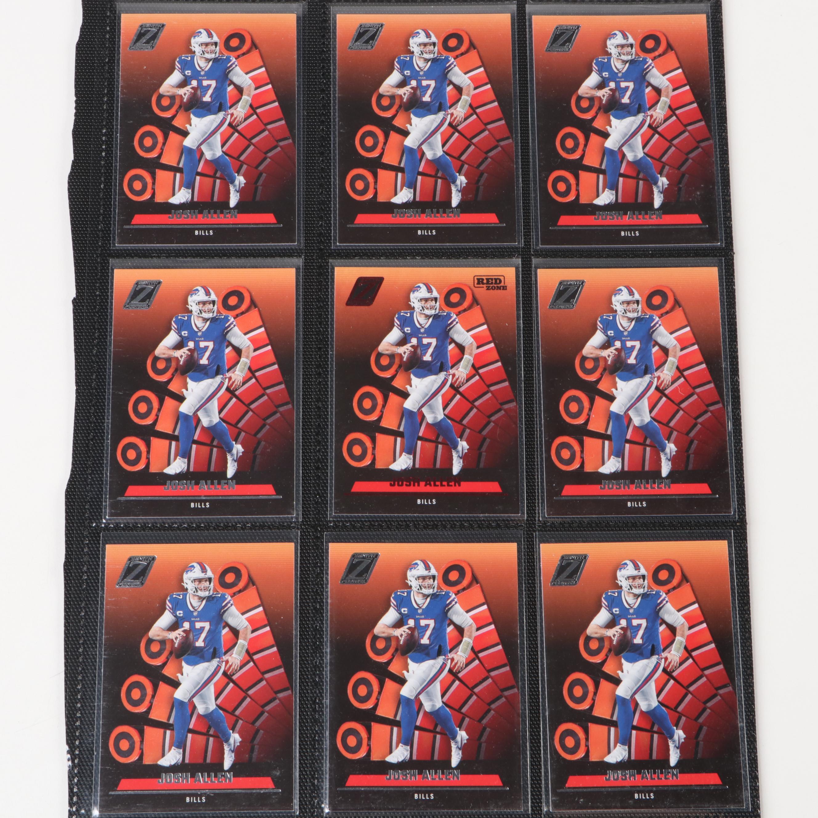 Mosaic With Other Football Cards, Cam Newton, Josh Allen, and More, 1980s–2020s