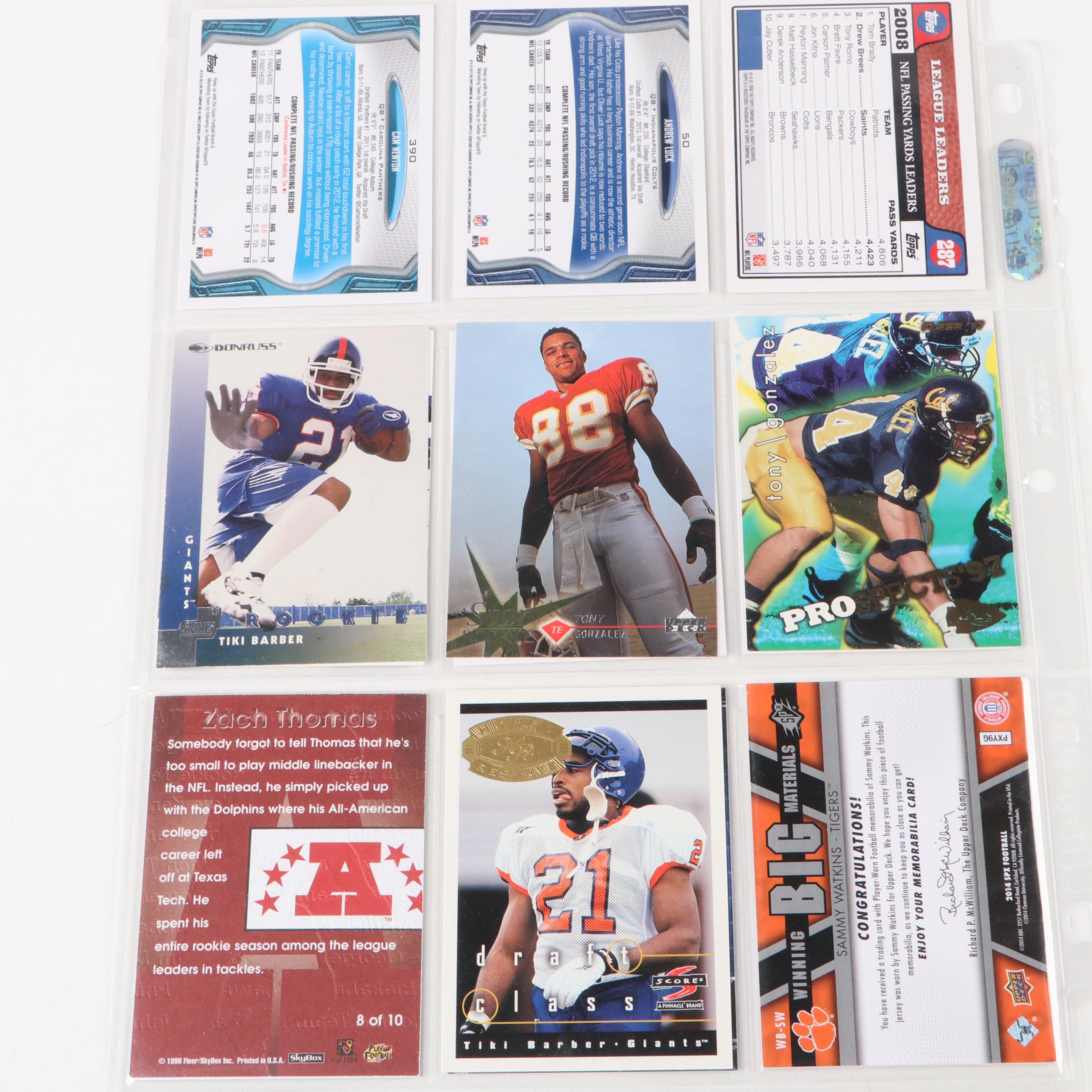 Mosaic With Other Football Cards, Cam Newton, Josh Allen, and More, 1980s–2020s