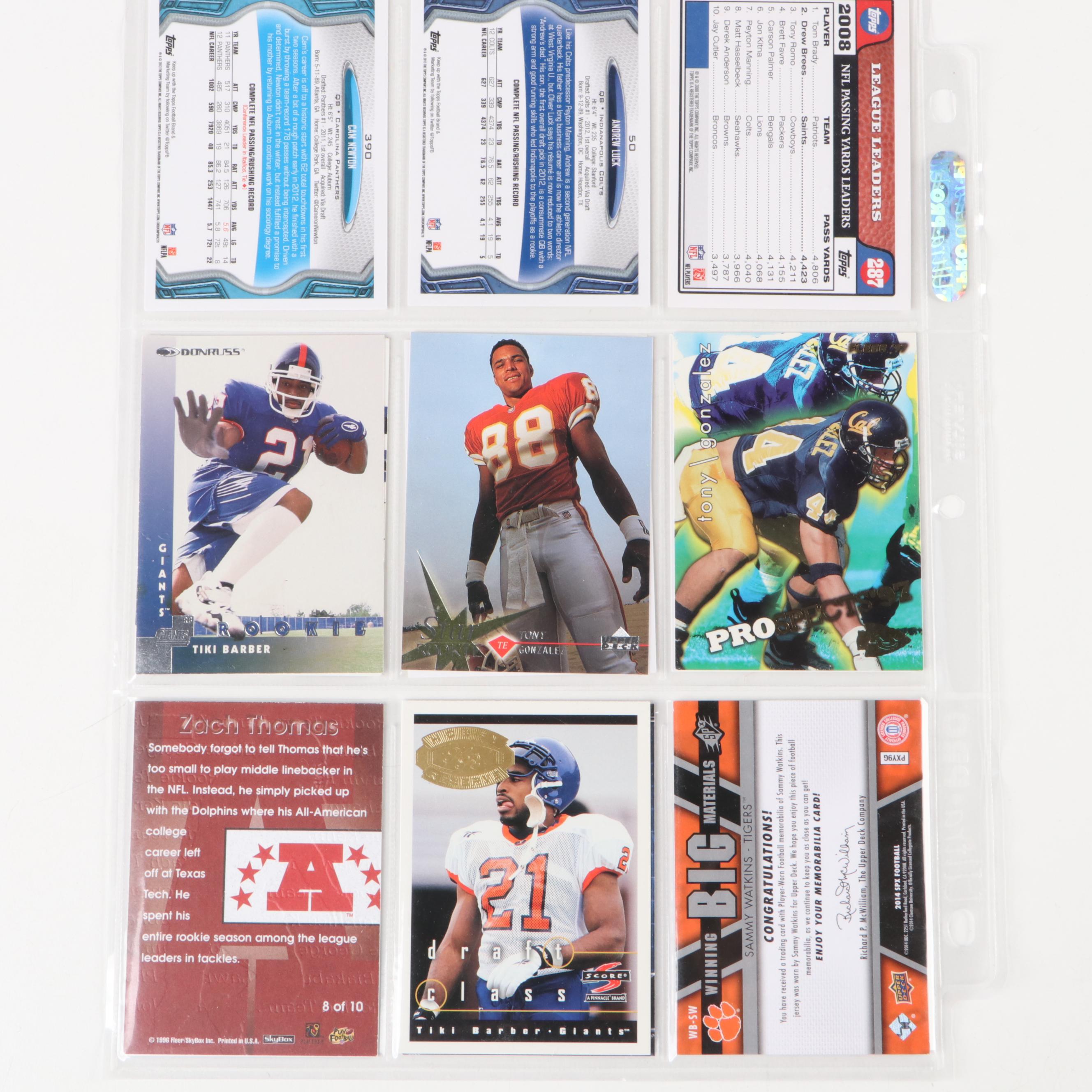 Mosaic With Other Football Cards, Cam Newton, Josh Allen, and More, 1980s–2020s