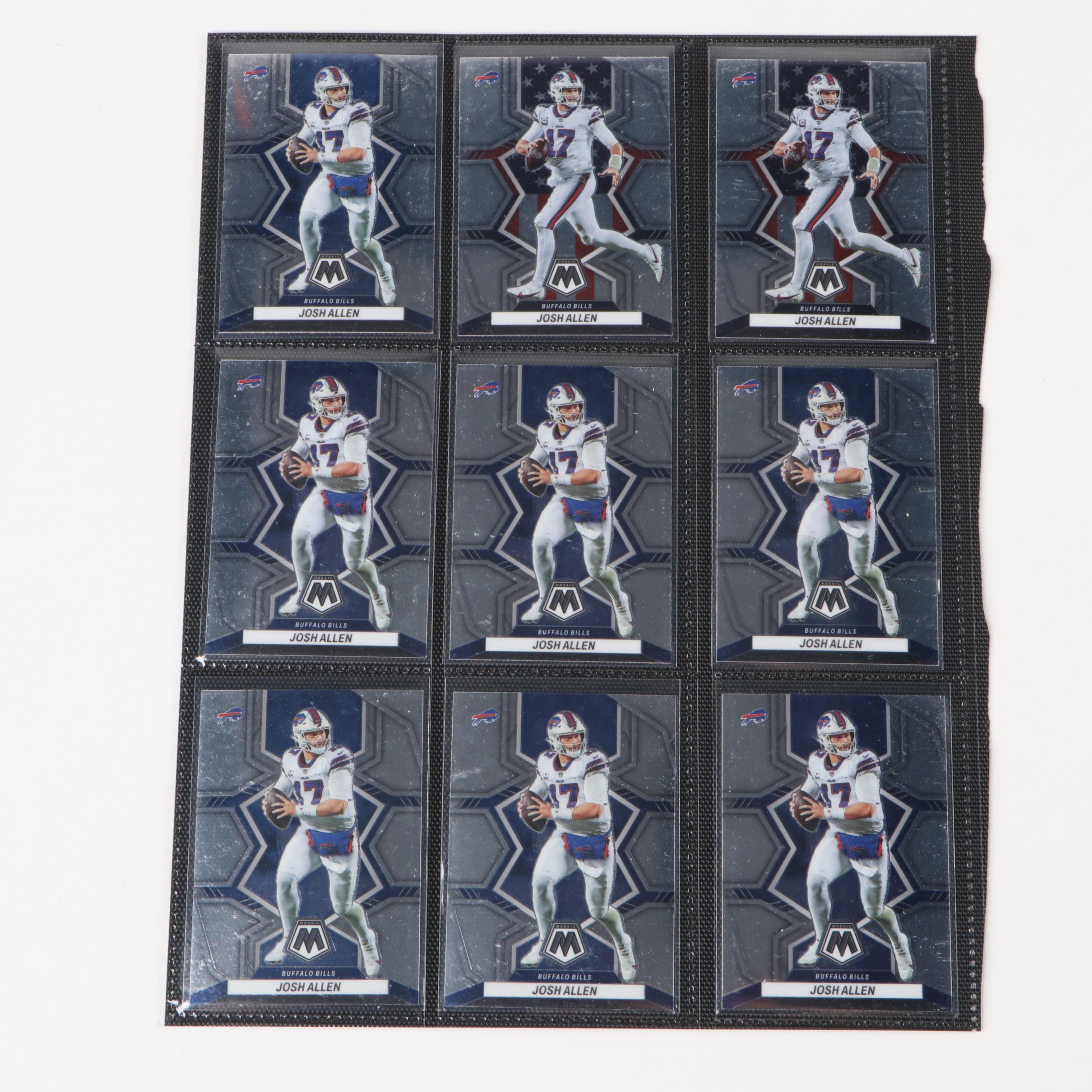 Mosaic With Other Football Cards, Cam Newton, Josh Allen, and More, 1980s–2020s