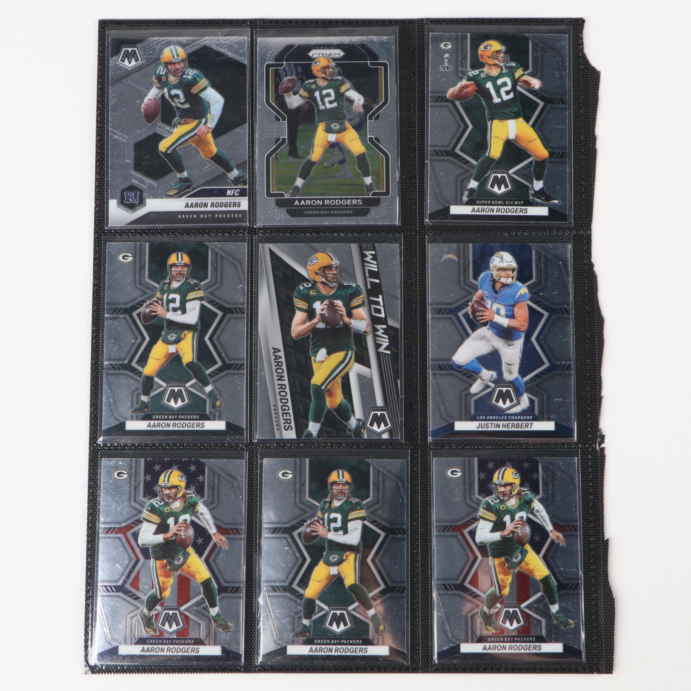 Mosaic With Other Football Cards, Cam Newton, Josh Allen, and More, 1980s–2020s