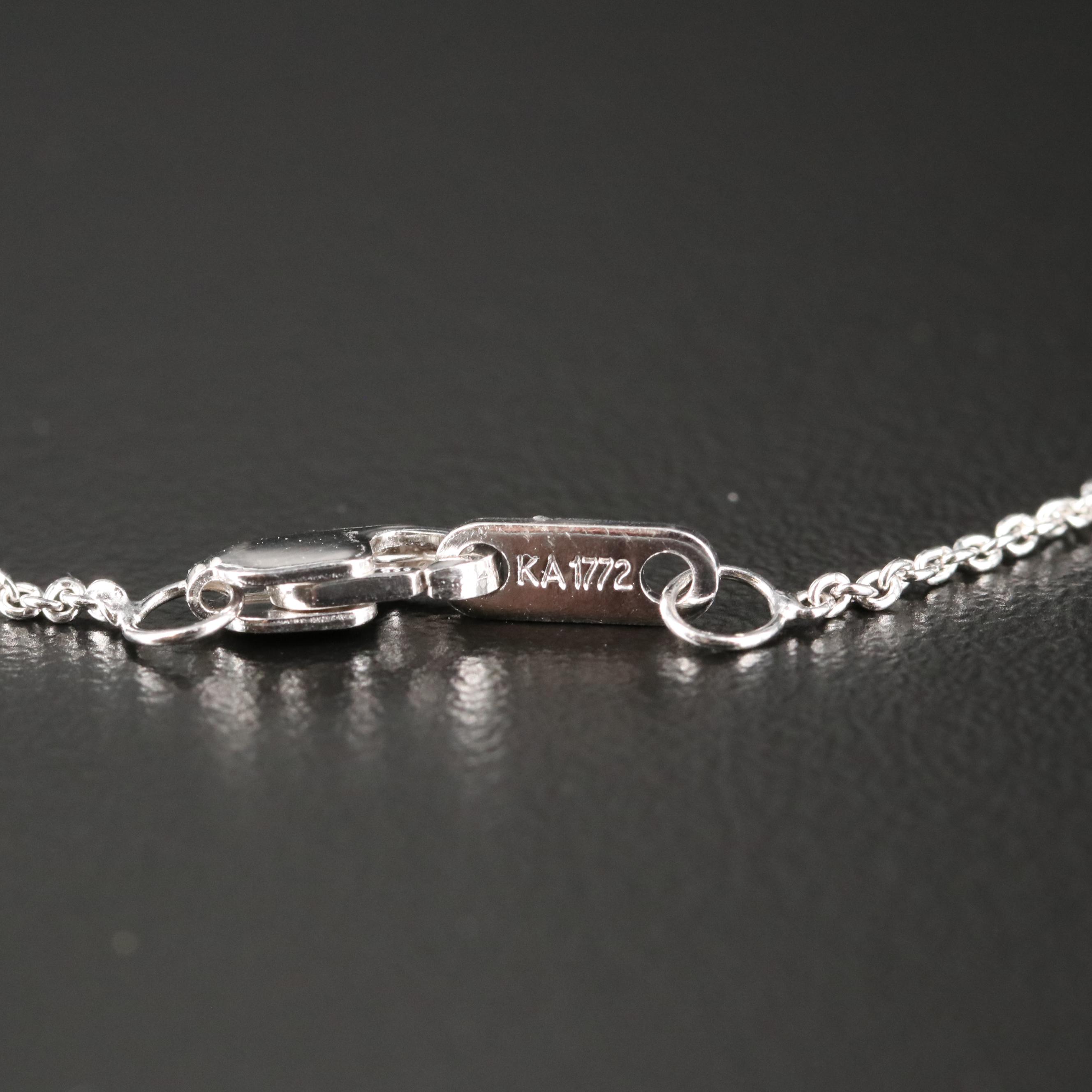 Sterling Garnet and Sapphire Pendant Necklace