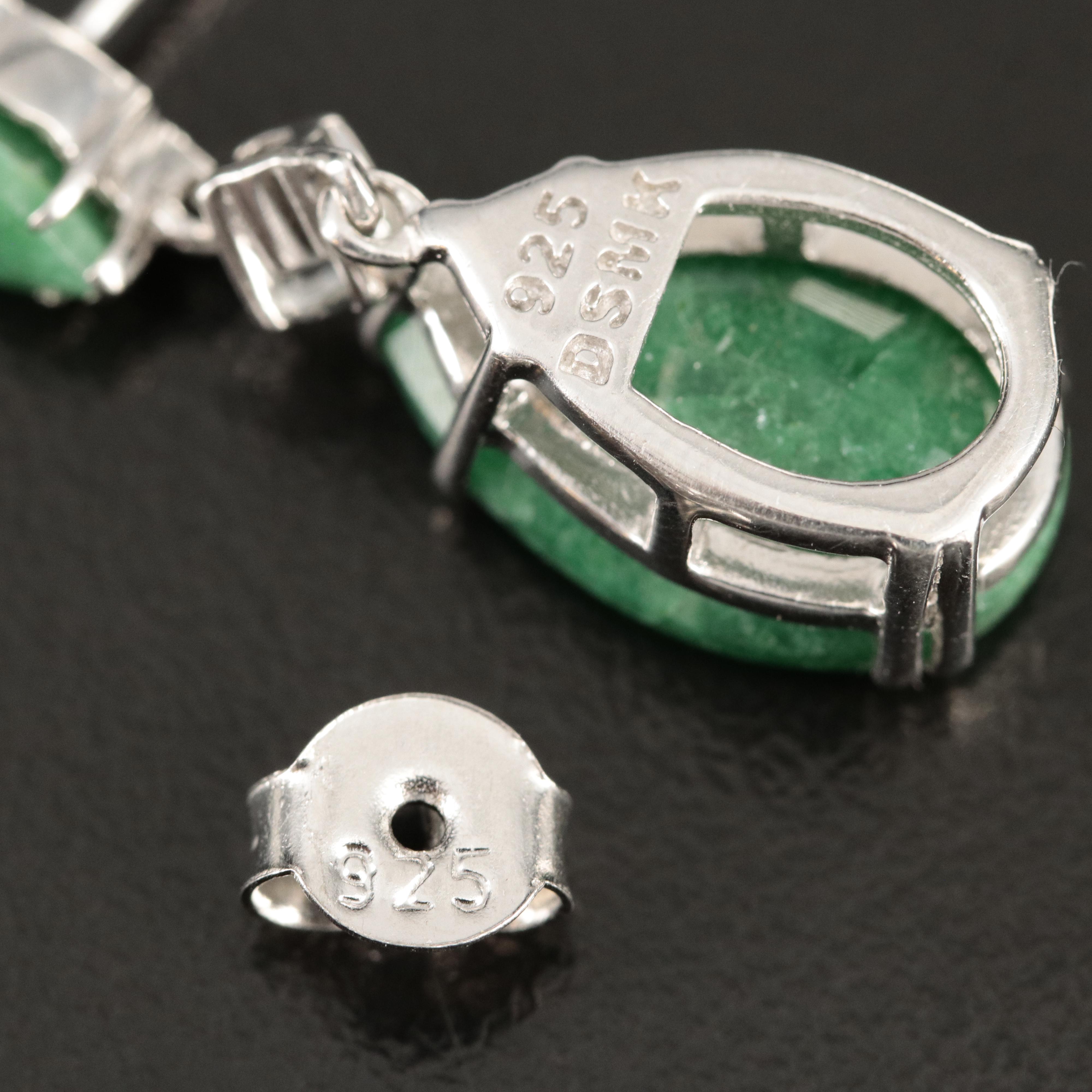 Sterling Beryl and Topaz Earrings