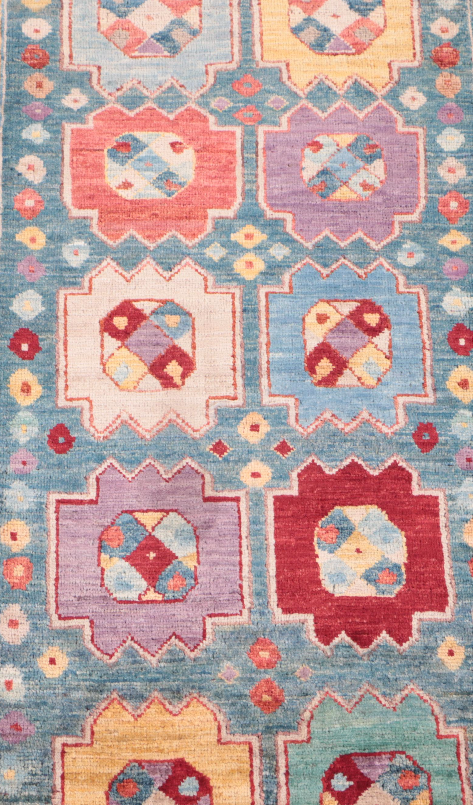 1'8 x 3'8 Hand-Knotted Caucasian Kazak Accent Rug