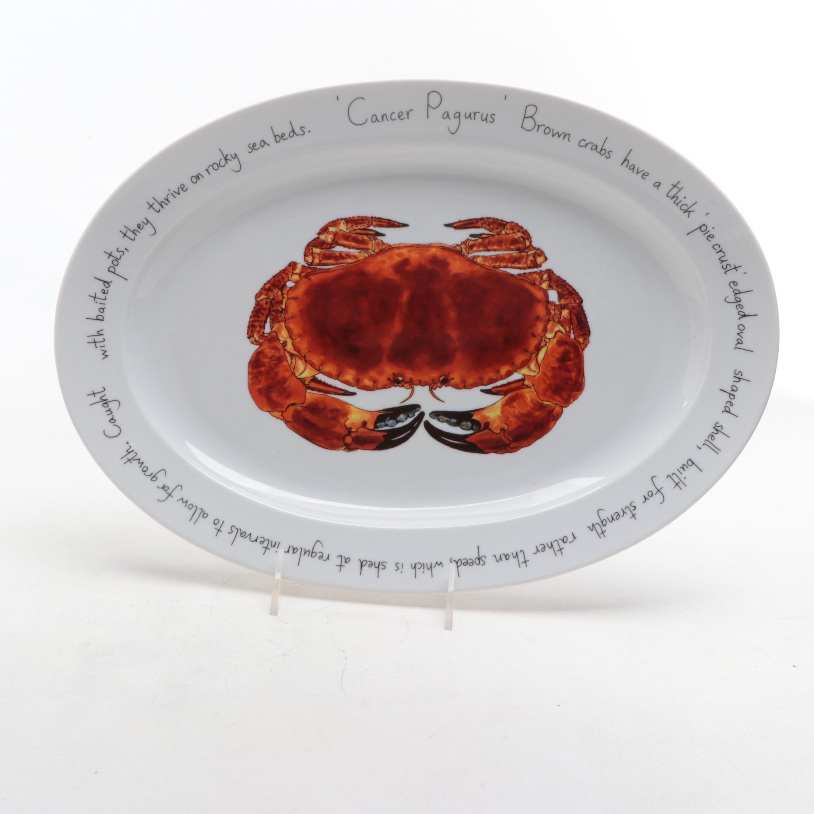 Marine Animal Themed Tableware Including Richard Bramble Serving Platter