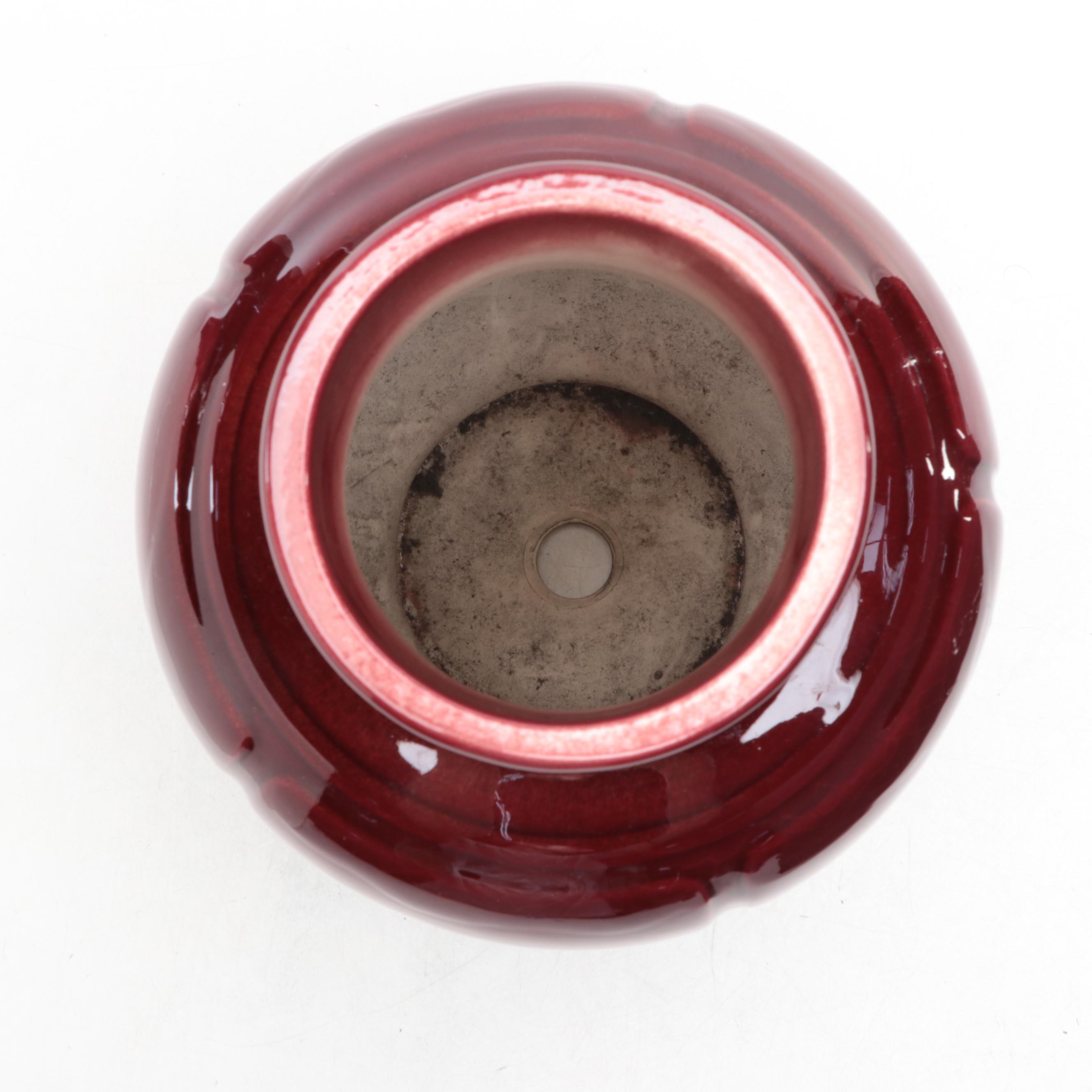 Rookwood Pottery Red Glazed Ceramic Vase, 1952