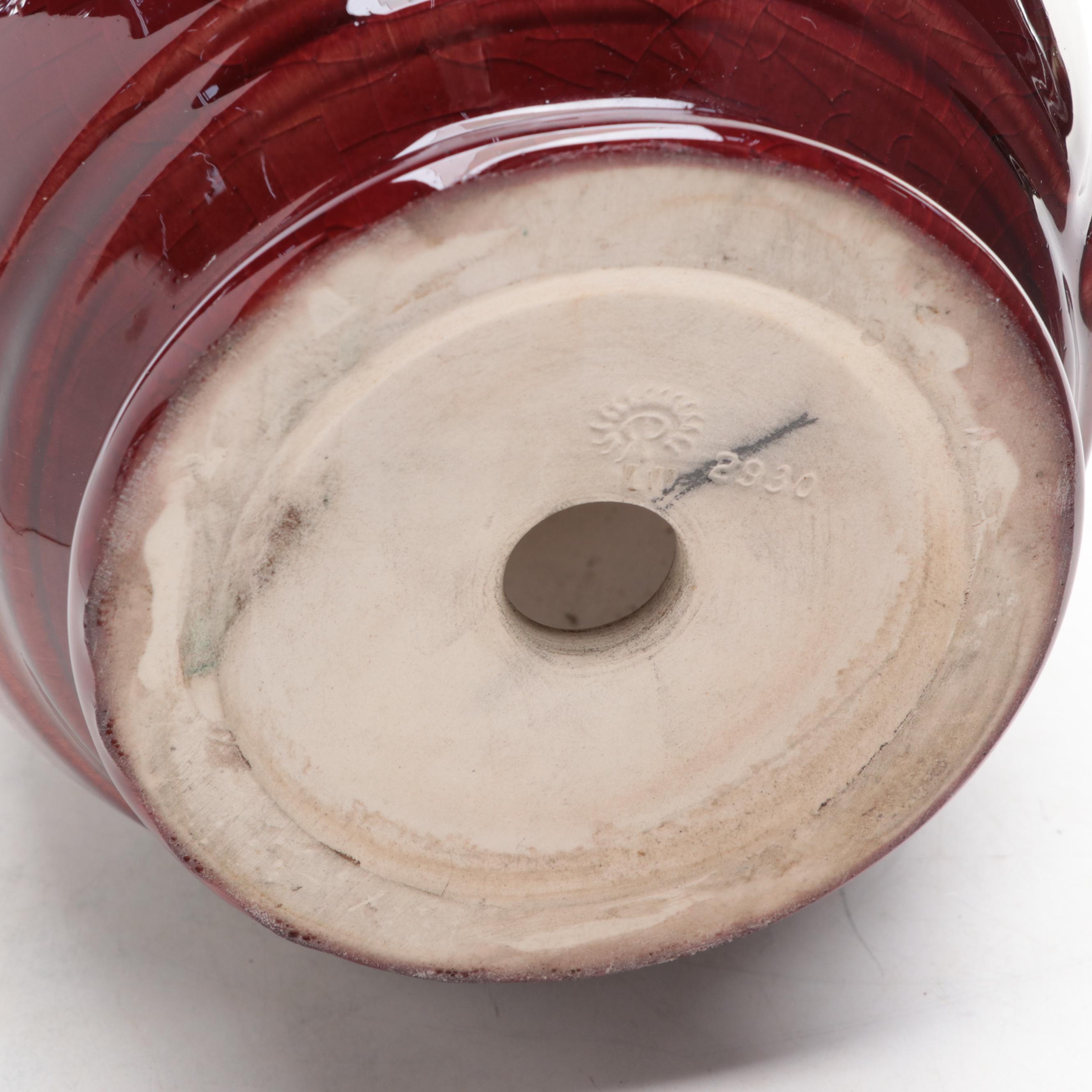 Rookwood Pottery Red Glazed Ceramic Vase, 1952