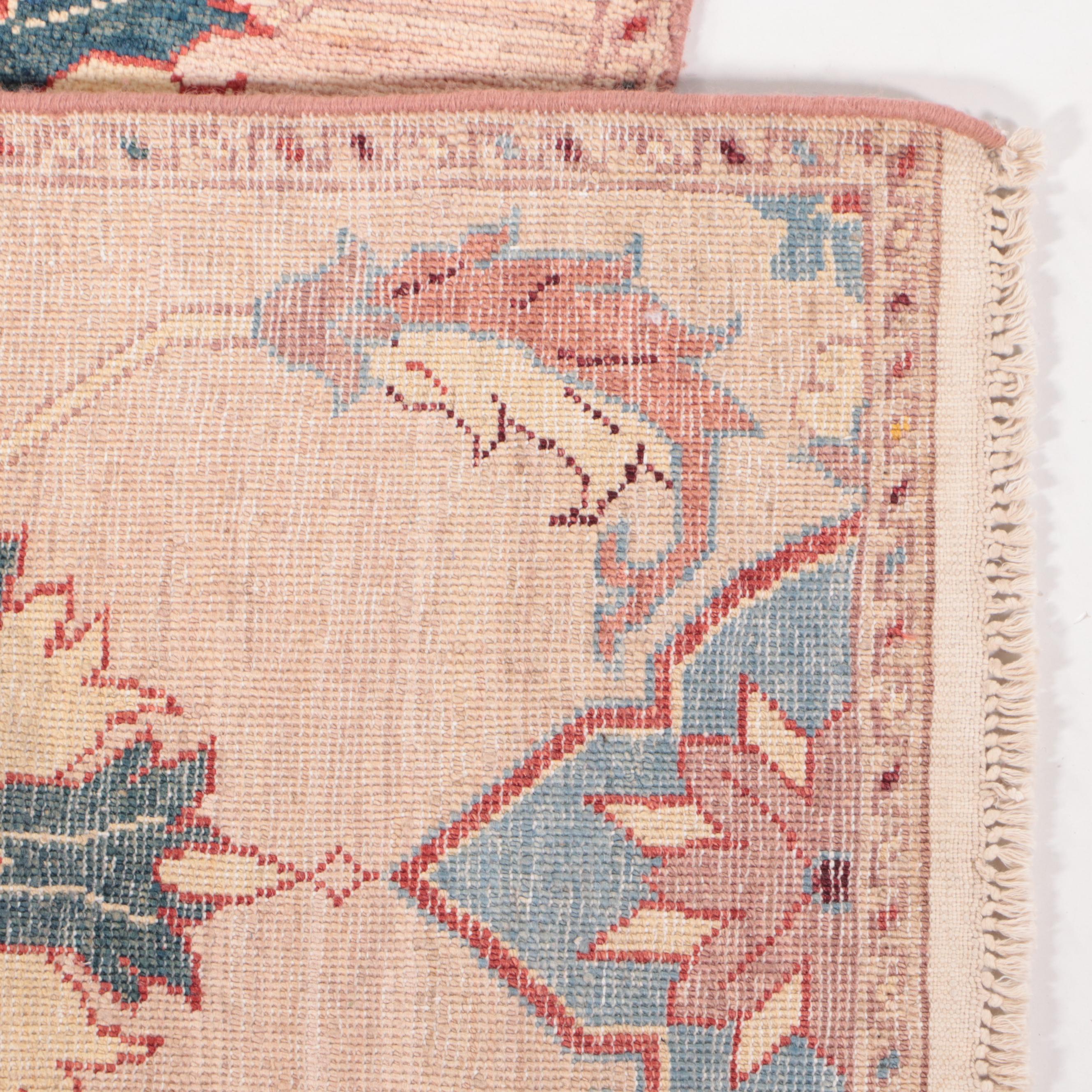 1'8 x 3'6 Hand-Knotted Indo-Turkish Hereke Accent Rug