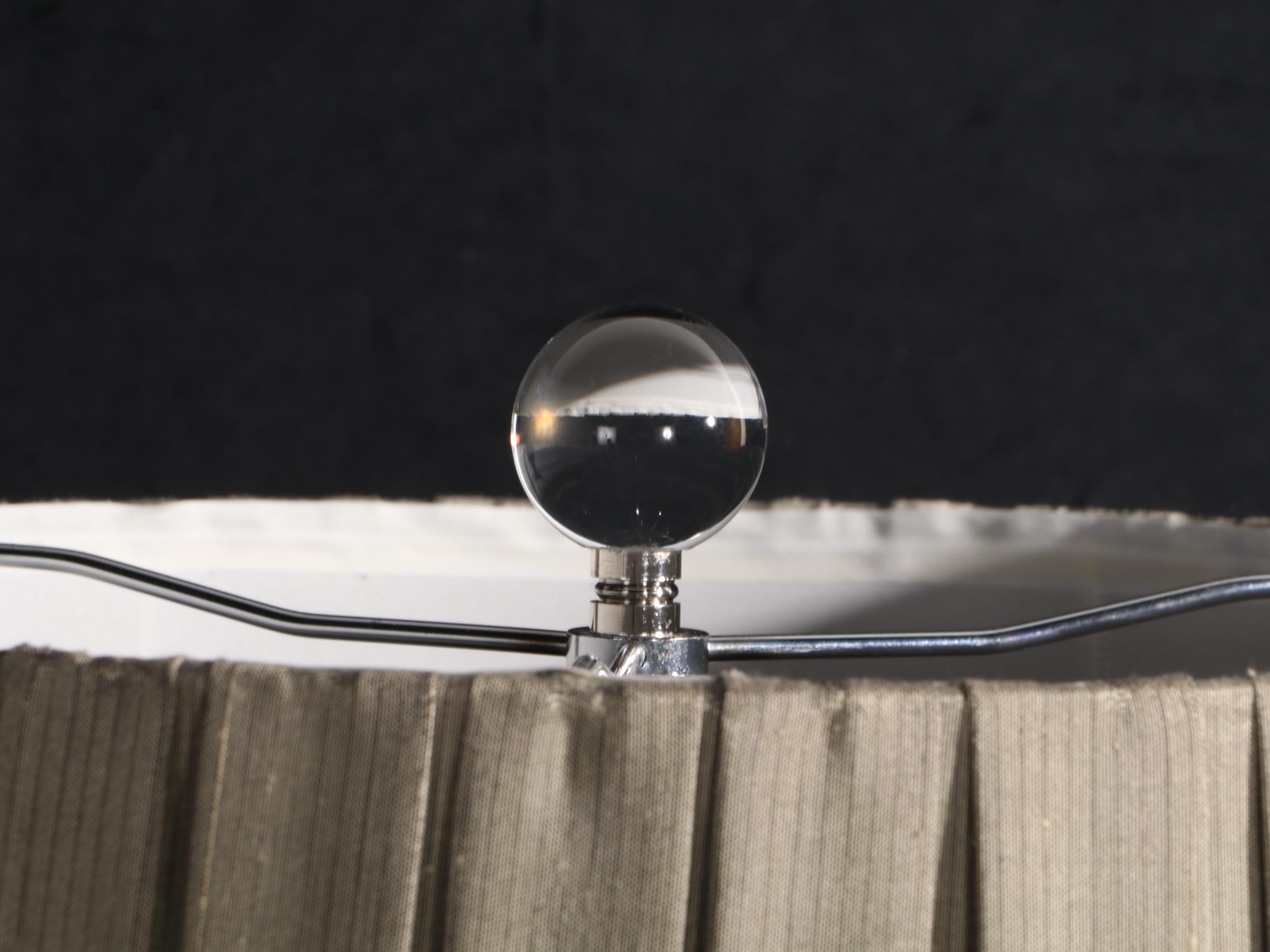 Elk Lighting Candelabra Style "Deshler" Polished Nickel and Glass Table Lamps