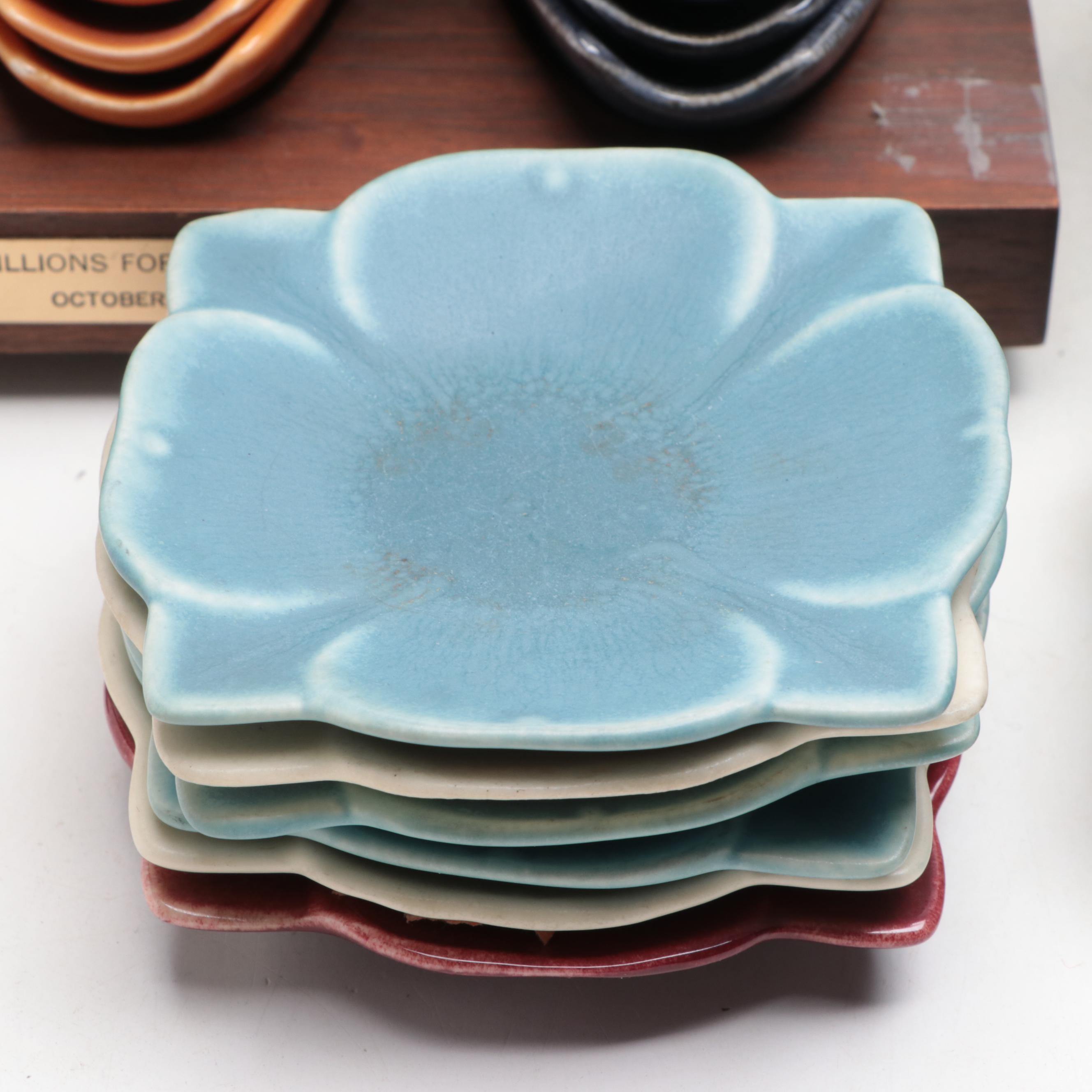 Rookwood Pottery Ceramic Serving Bowls, Spoon Rests and Ashtrays