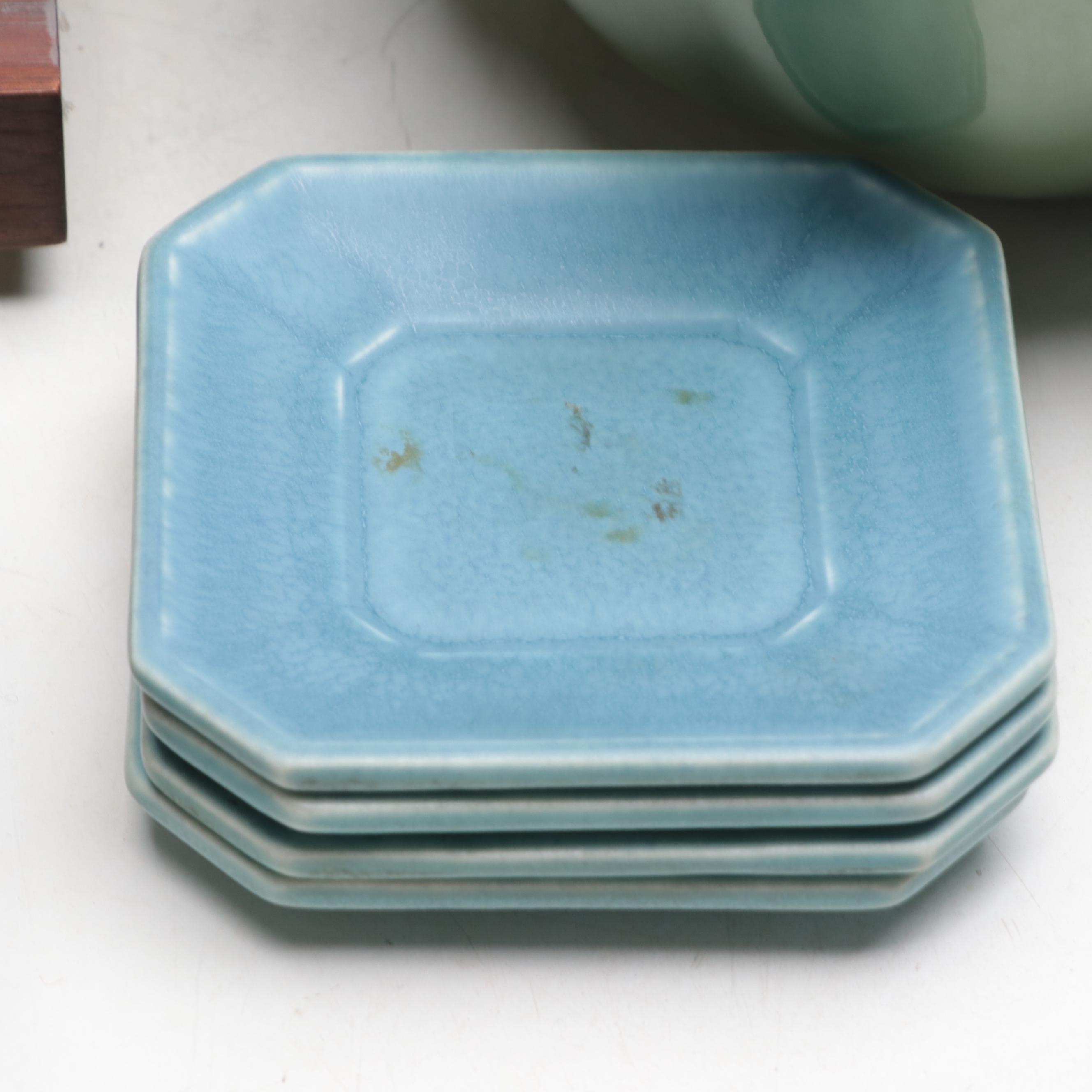 Rookwood Pottery Ceramic Serving Bowls, Spoon Rests and Ashtrays