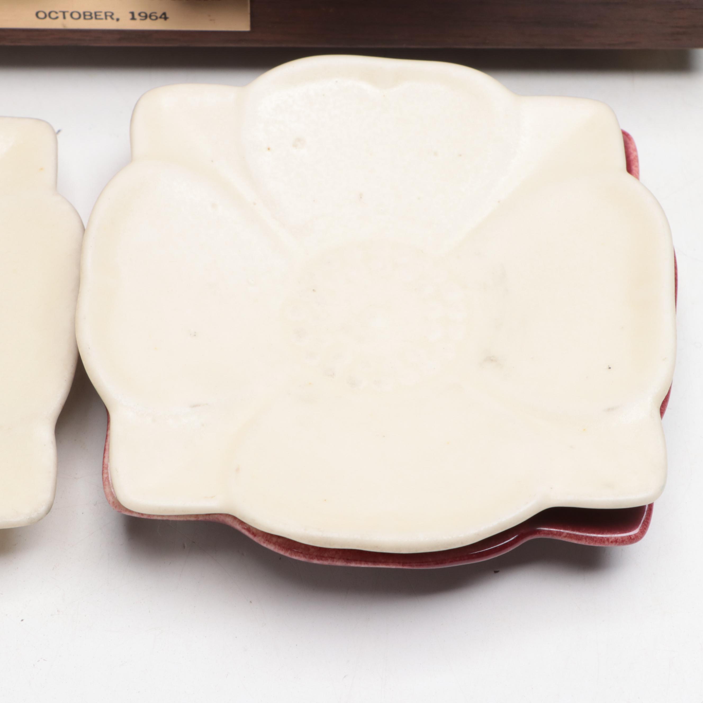 Rookwood Pottery Ceramic Serving Bowls, Spoon Rests and Ashtrays